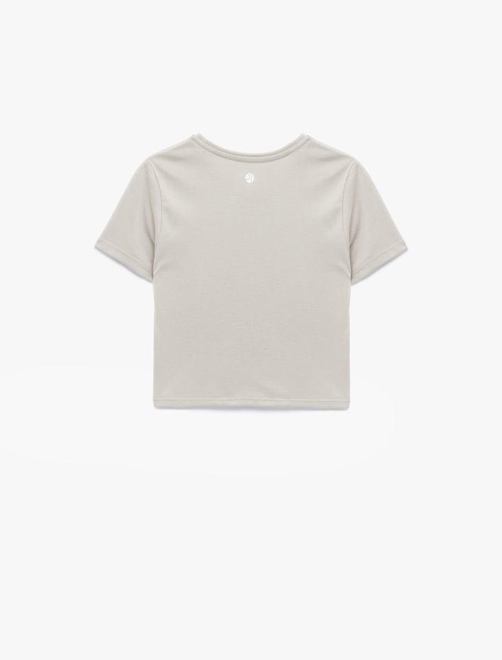  Bisiklet Yaka Kısa Kollu Modal Kumaş Basic Spor Tişört