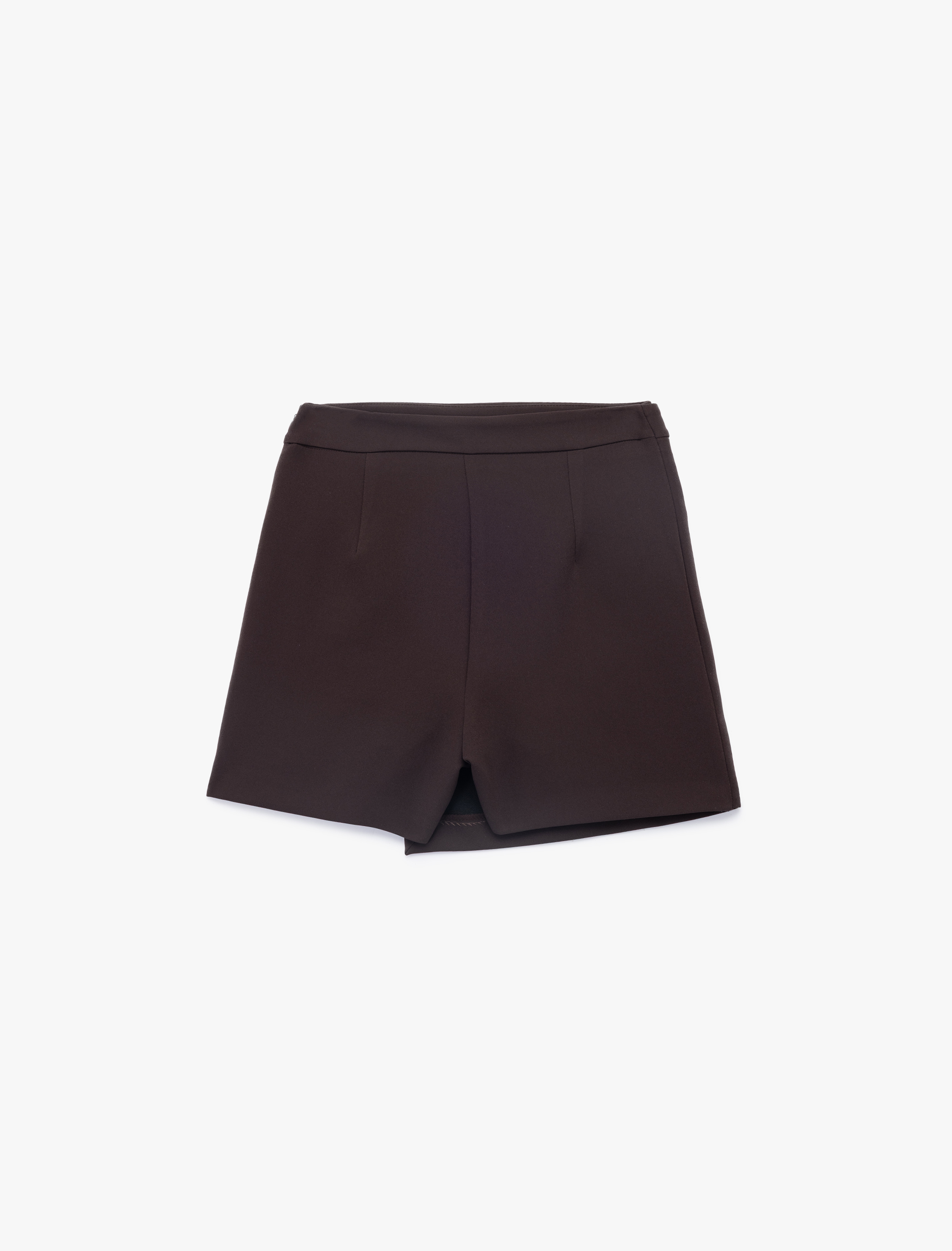   Metal Aksesuar Detaylı Mini Kruvaze Şort Etek