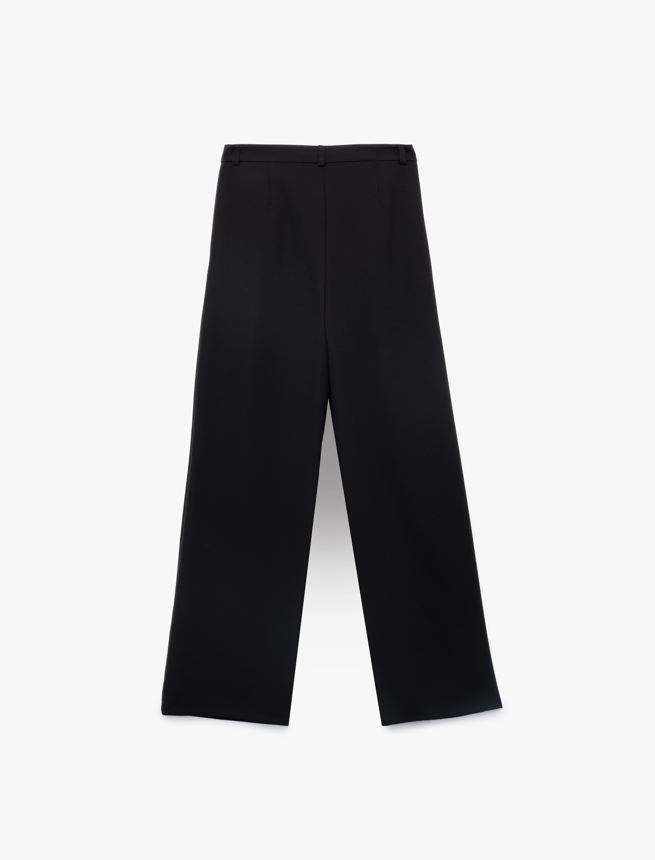   Cepli Pile Detaylı Yüksek Bel Palazzo Pantolon