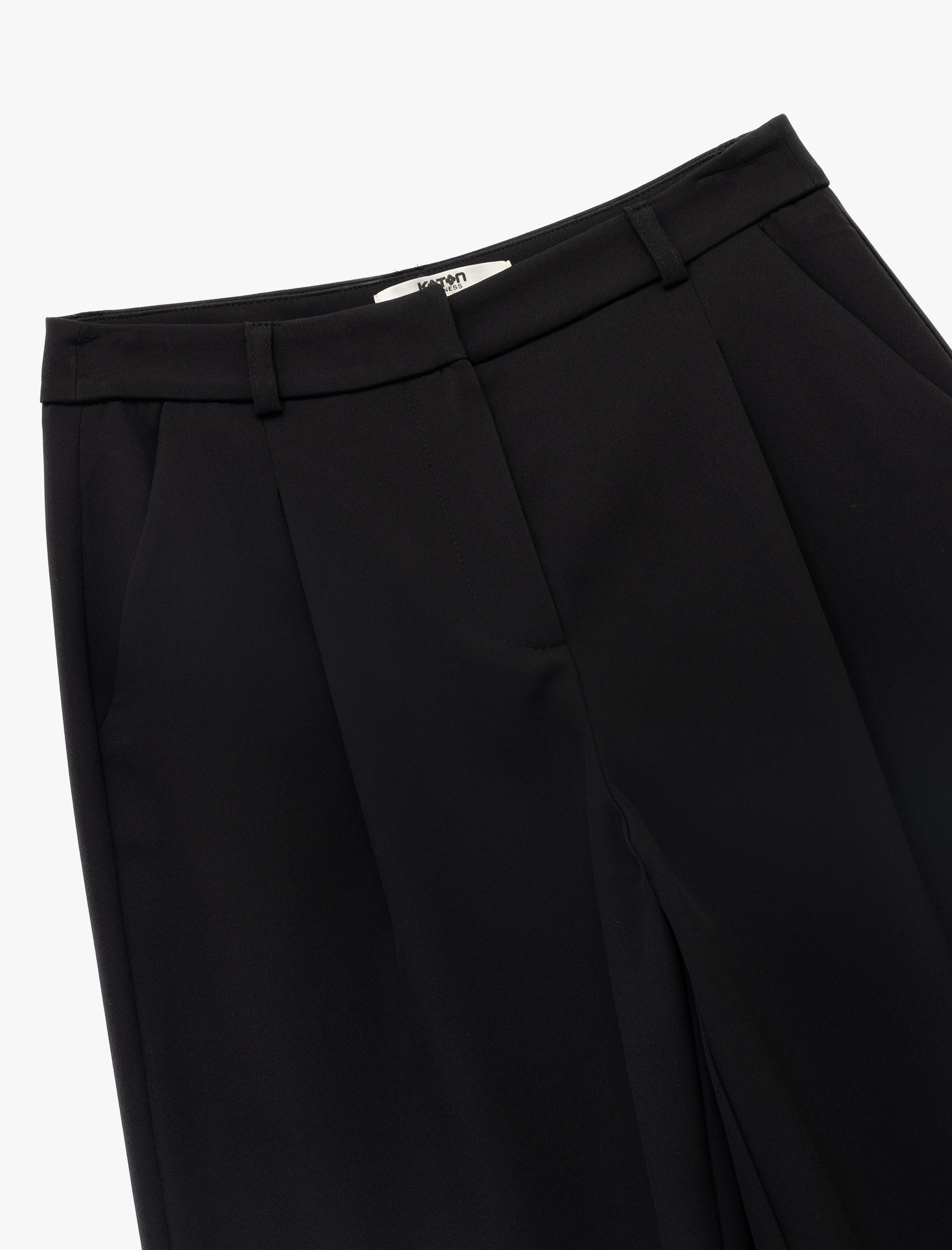   Cepli Pile Detaylı Yüksek Bel Palazzo Pantolon