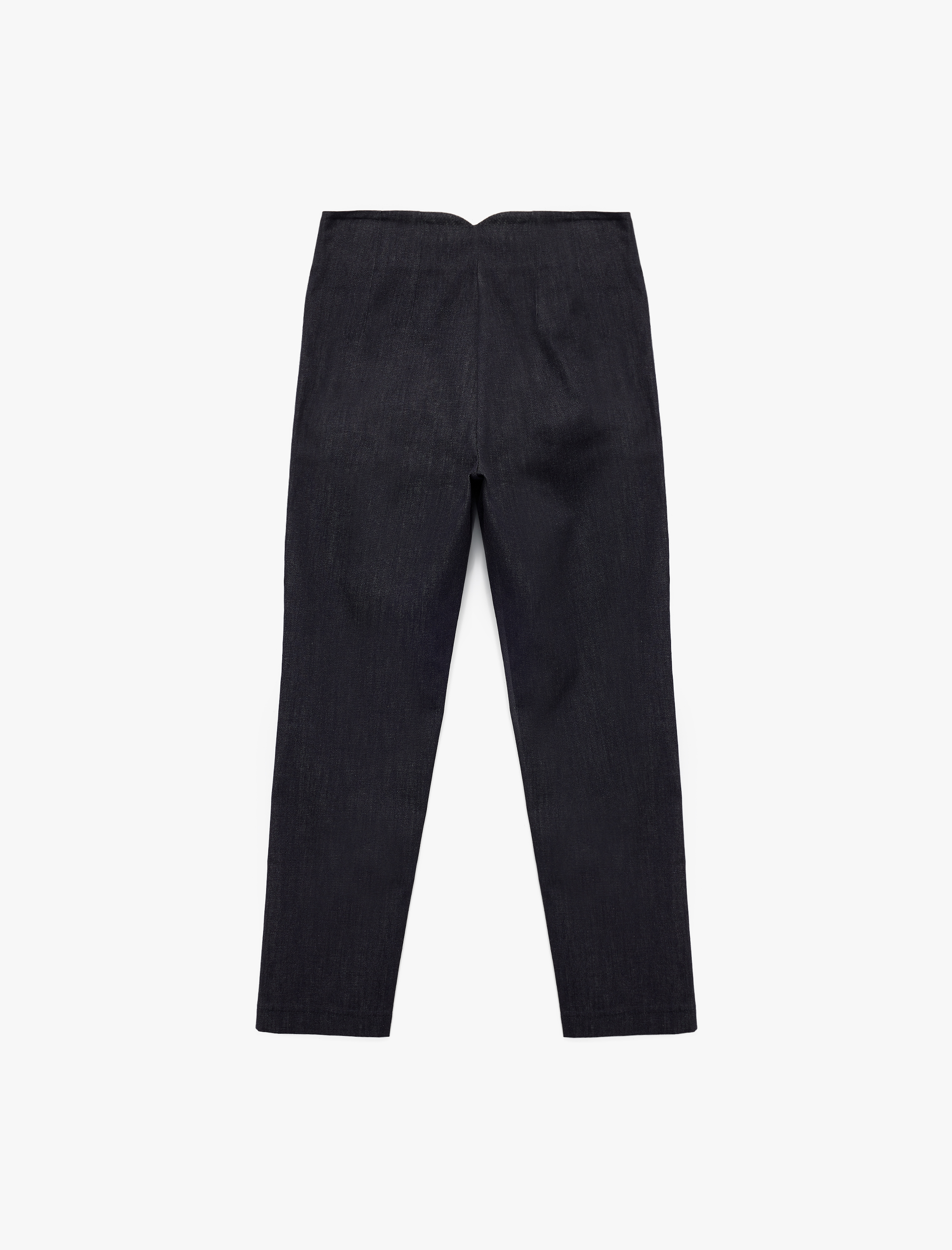   Yüksek Bel Regular Fit Bel Detaylı Cigarette Pantolon