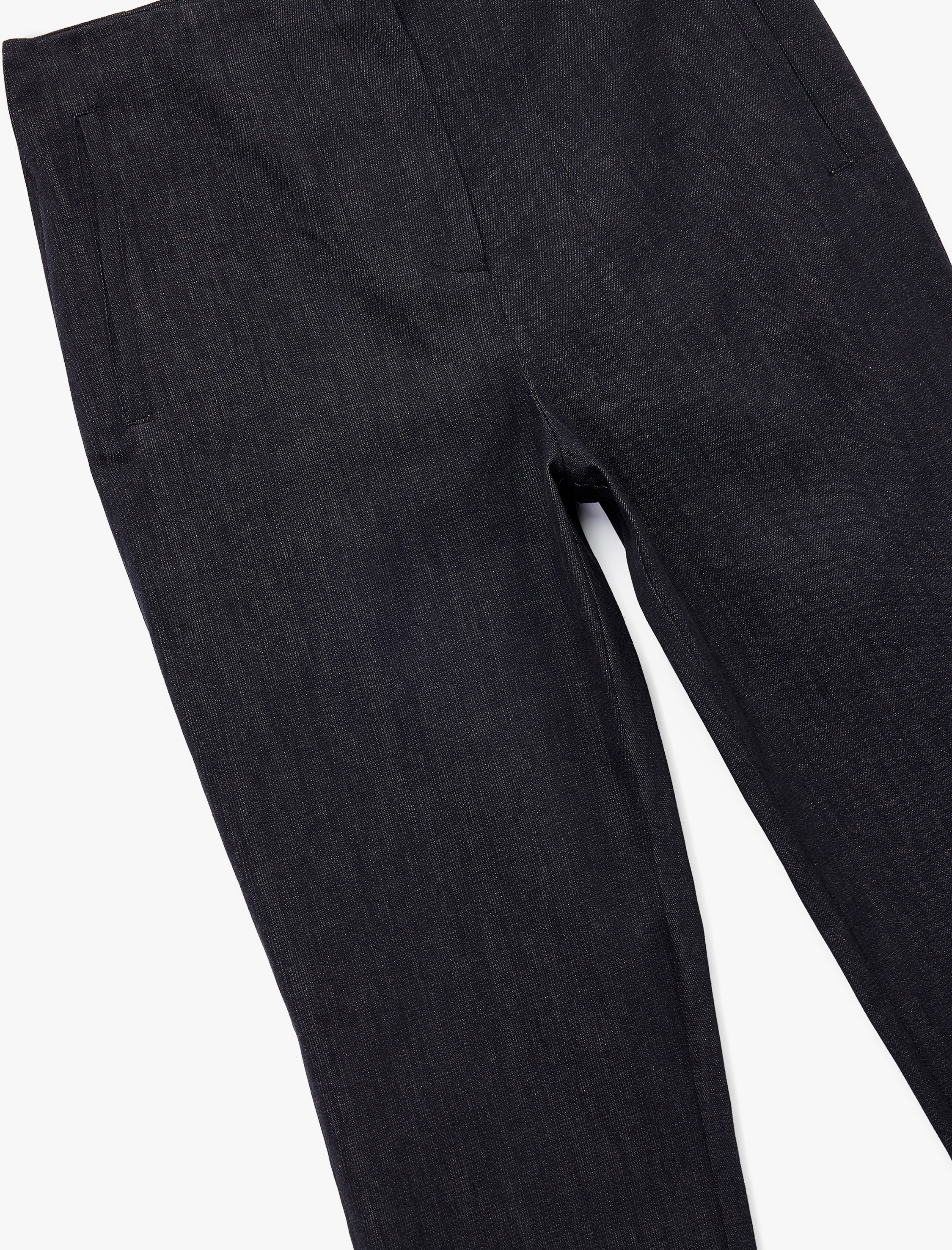   Yüksek Bel Regular Fit Bel Detaylı Cigarette Pantolon