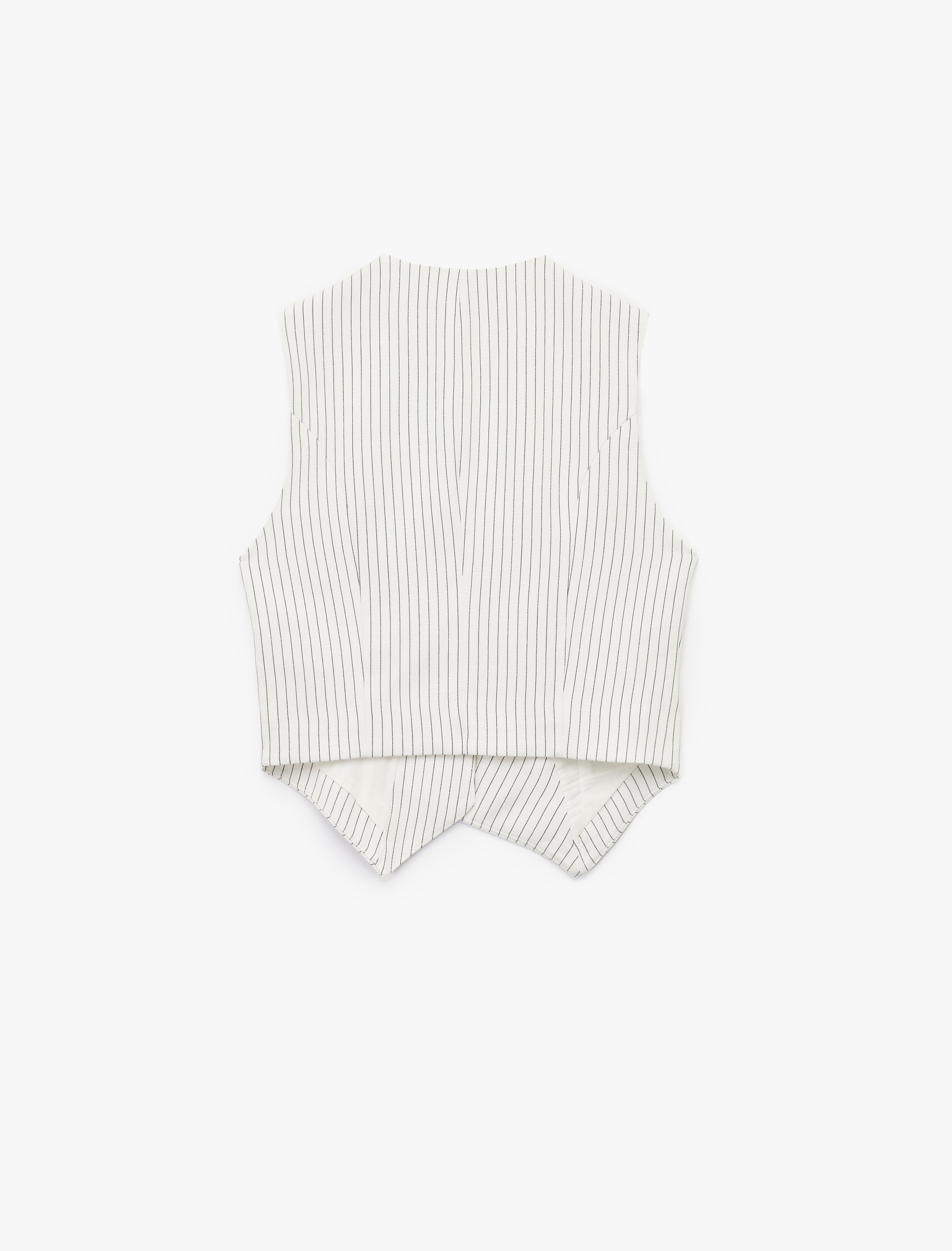   Kolsuz Viskon Karışımlı Cep Detaylı Düğmeli Asimetrik V Yaka Yelek