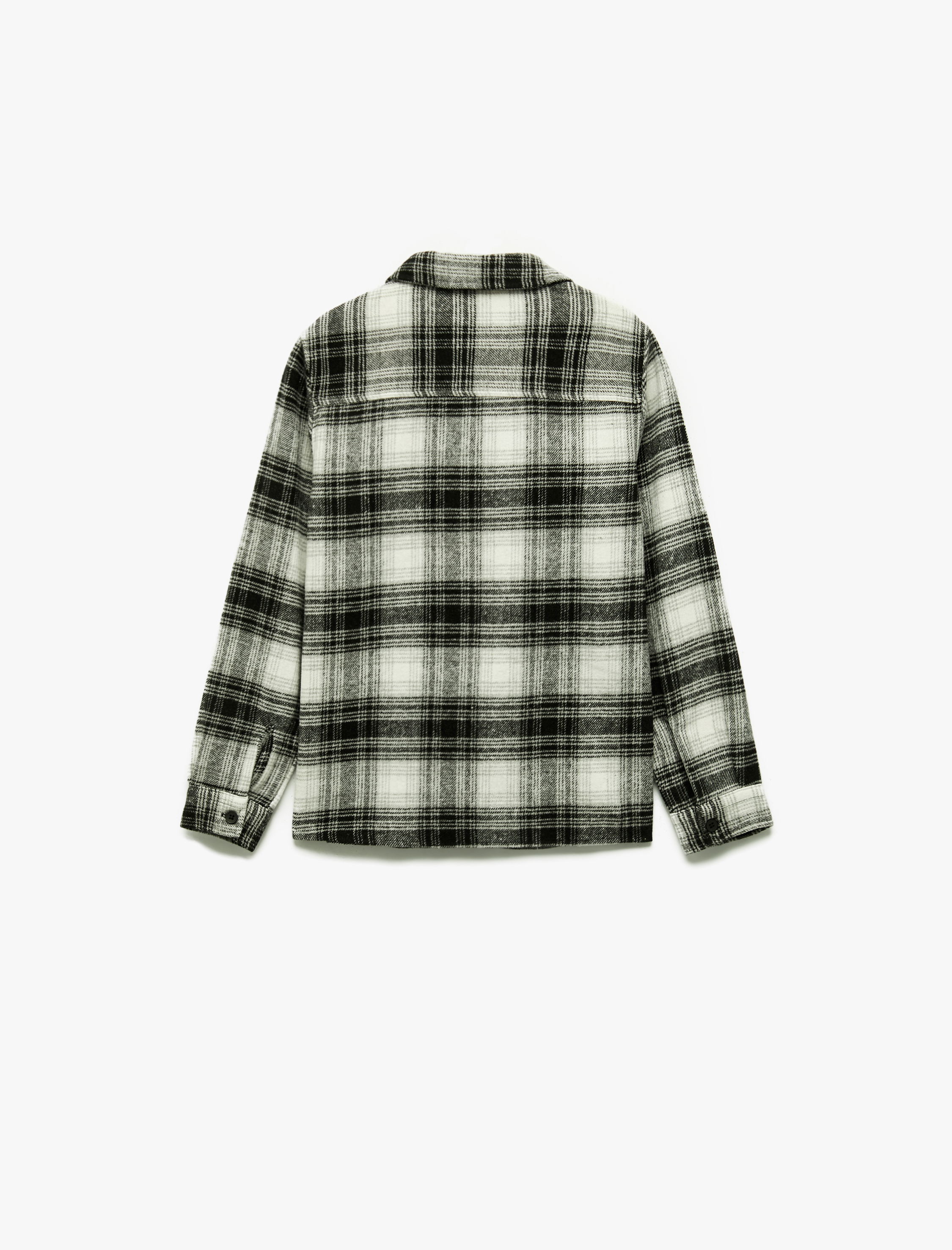  Erkek Çocuk Uzun Kollu Tek Cepli Klasik Yaka Ekoseli Gömlek