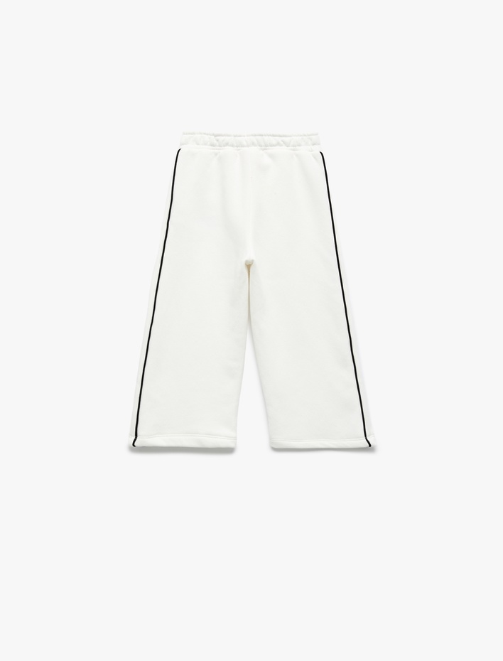 Kız Bebek Pamuklu Beli Lastikli Geniş Paça Eşofman Altı