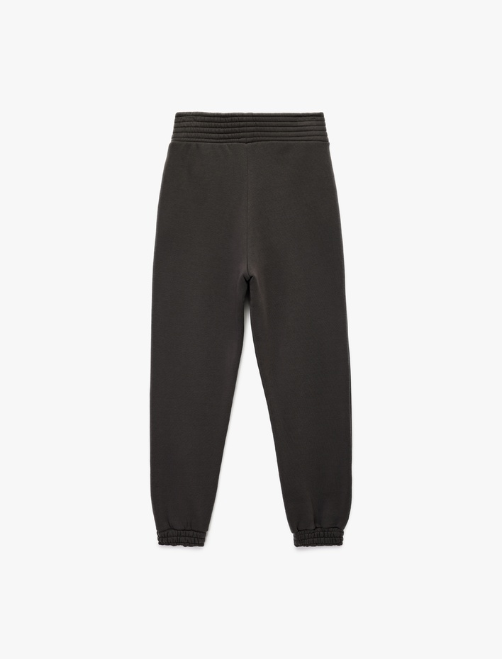  Yüksek Bel Rahat Kalıp Cepli Jogger Eşofman Altı