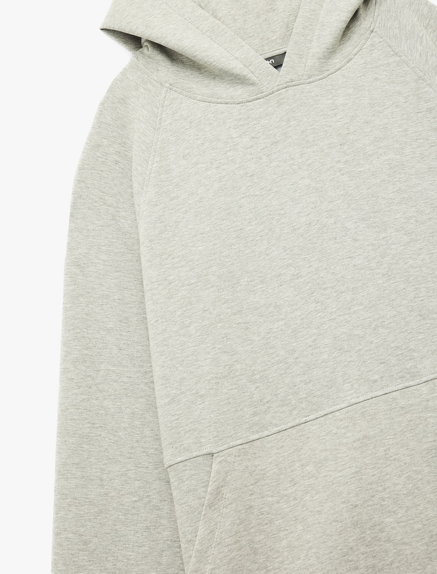  Kanguru Cepli Lastik Detaylı Uzun Kollu Kapüşonlu Sweatshirt