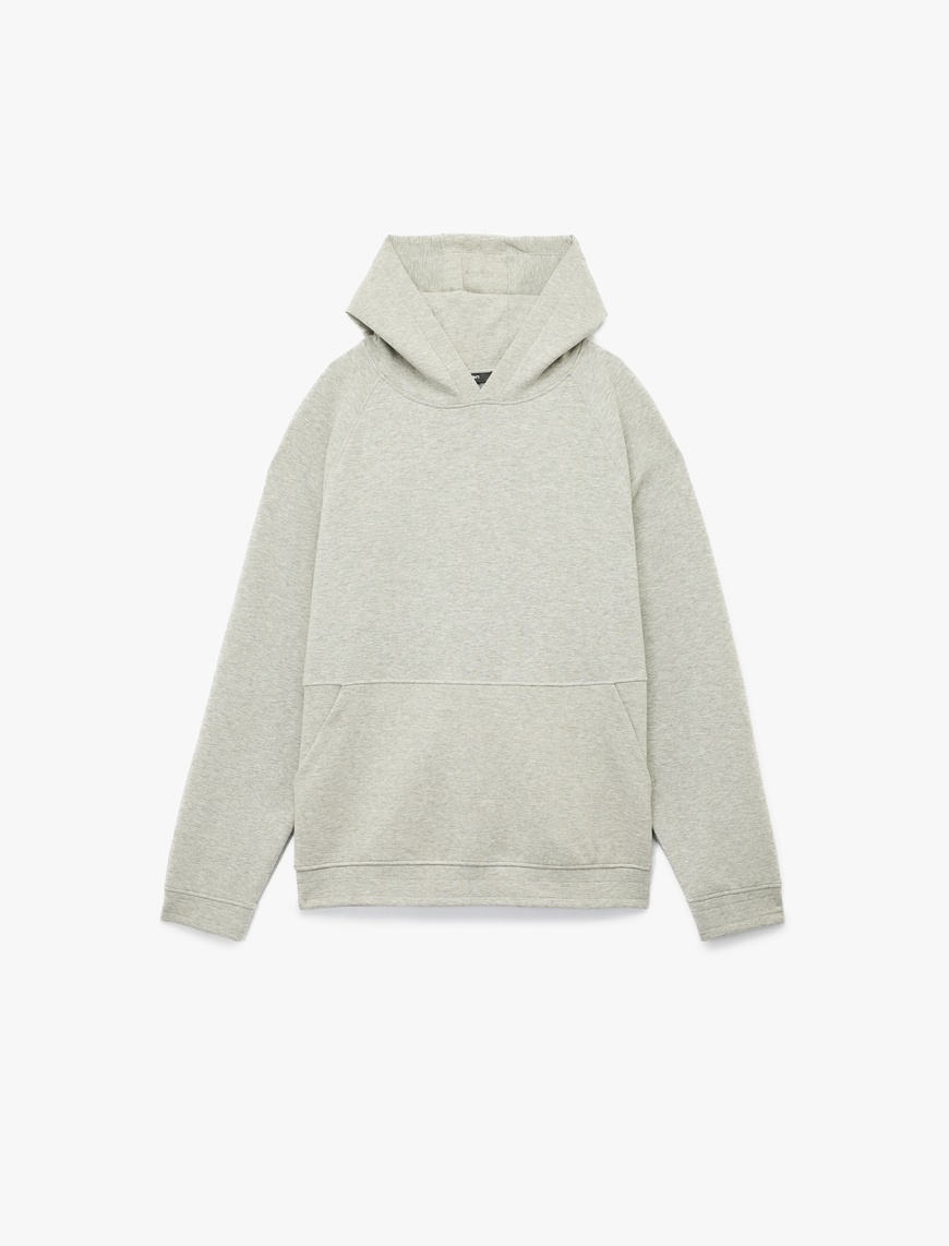   Kanguru Cepli Lastik Detaylı Uzun Kollu Kapüşonlu Sweatshirt