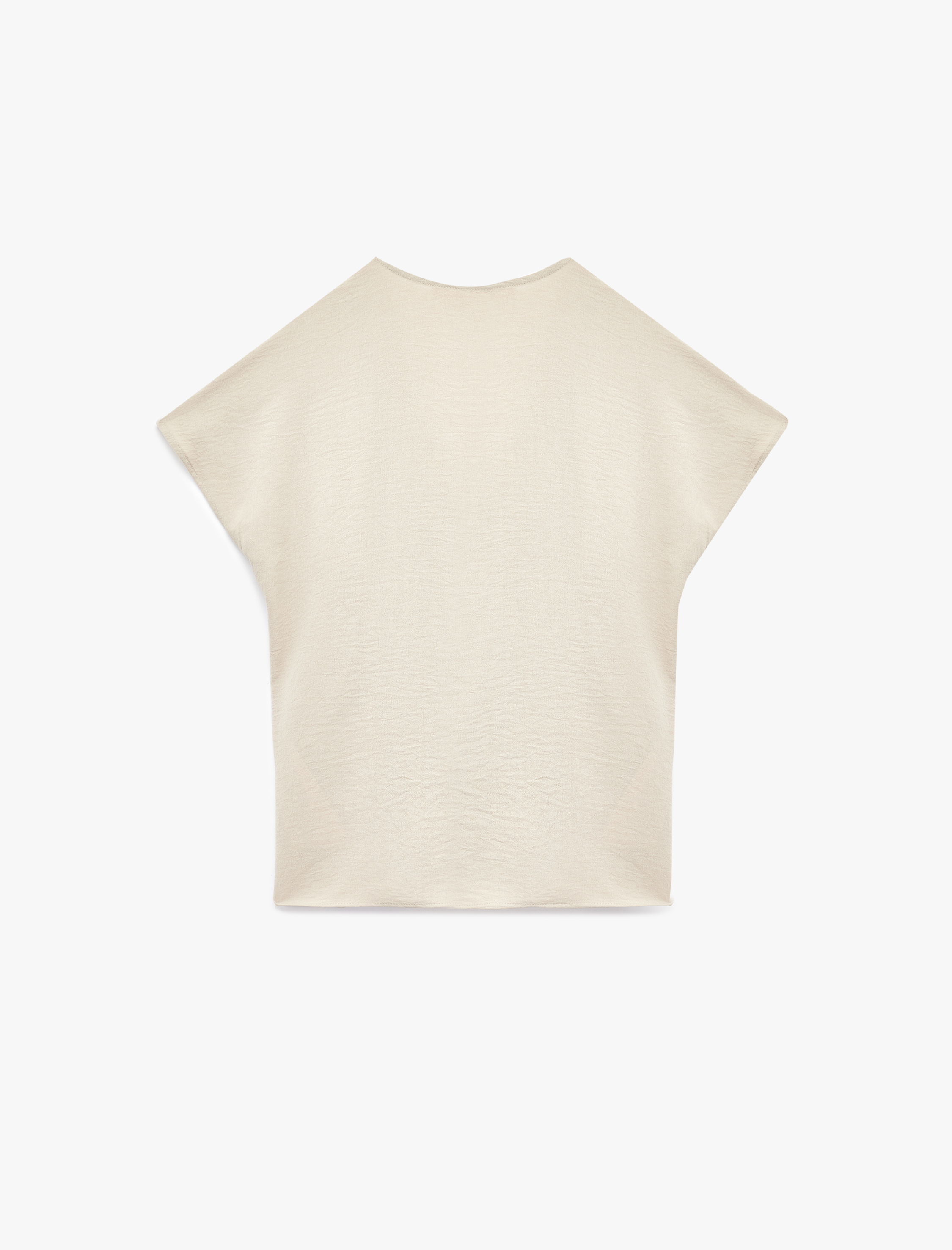   Aerobin Kumaş Bağlama Detaylı V Yaka Kruvaze Kolsuz Bluz