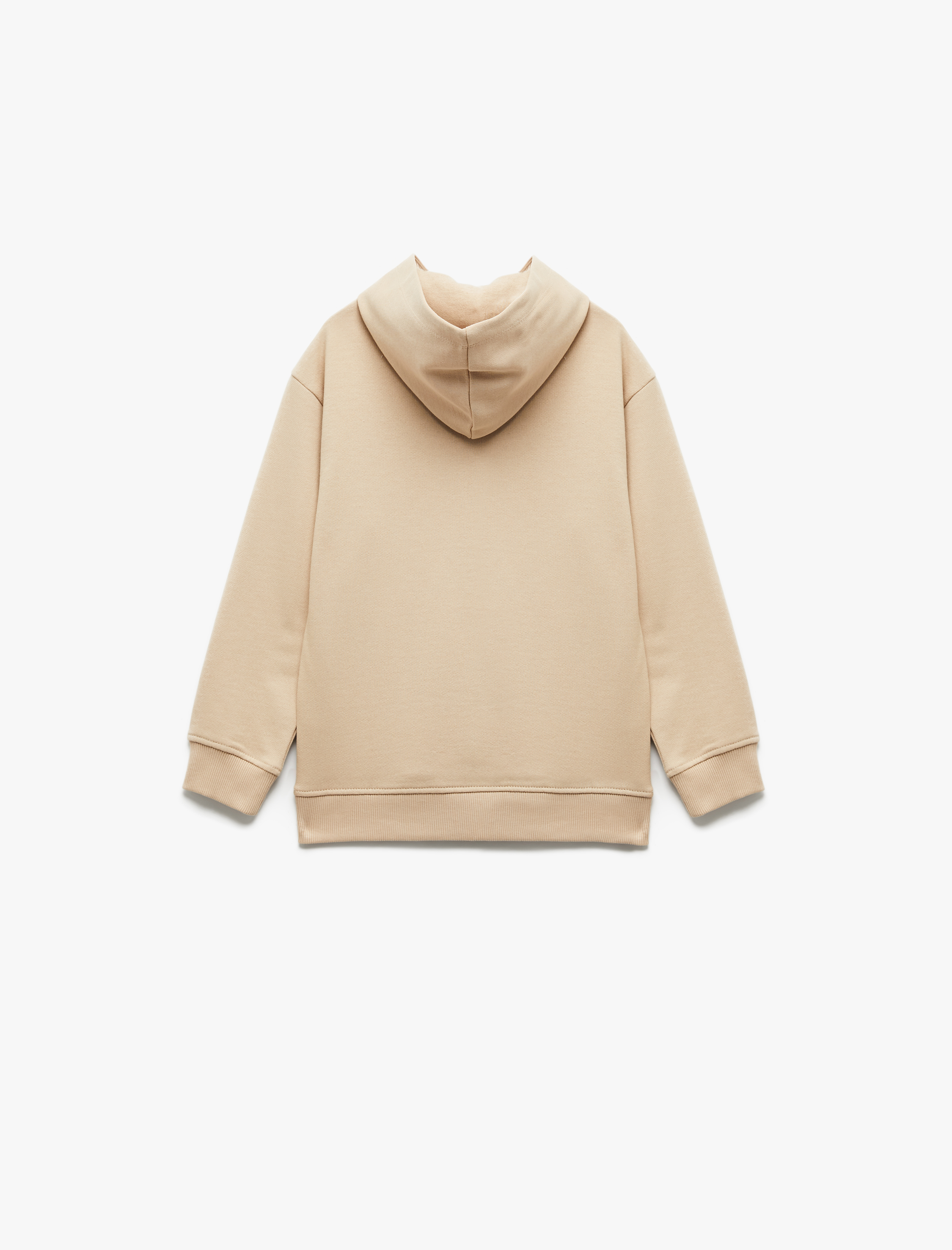  Erkek Çocuk Şardonlu Uzun Kollu Pamuklu Baskılı Oversize Kapşonlu Sweatshirt