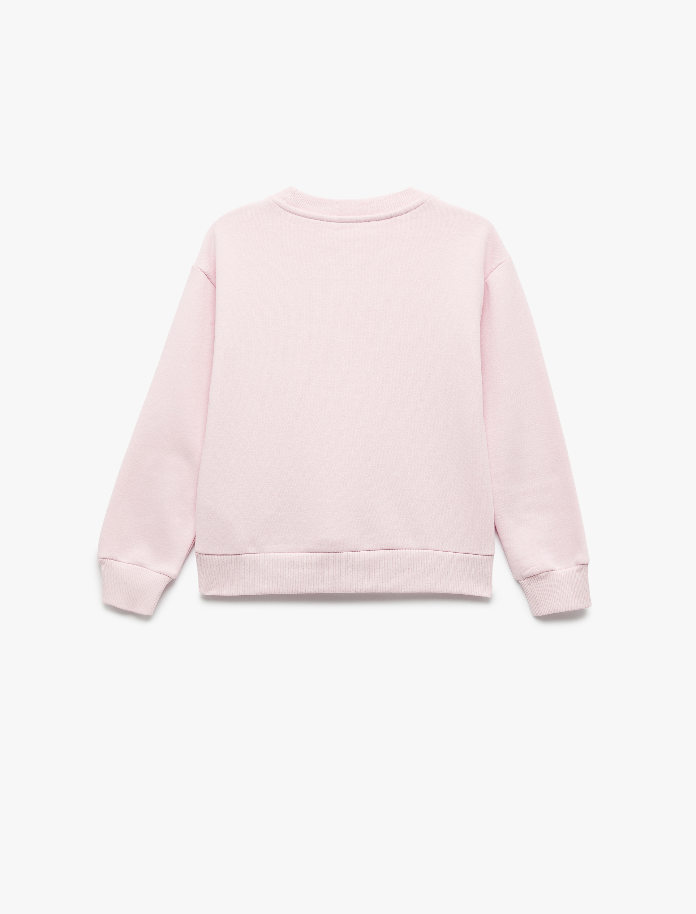  Kız Çocuk Uzun Kollu Bisiklet Yaka Şardonlu Anime Baskılı Sweatshirt