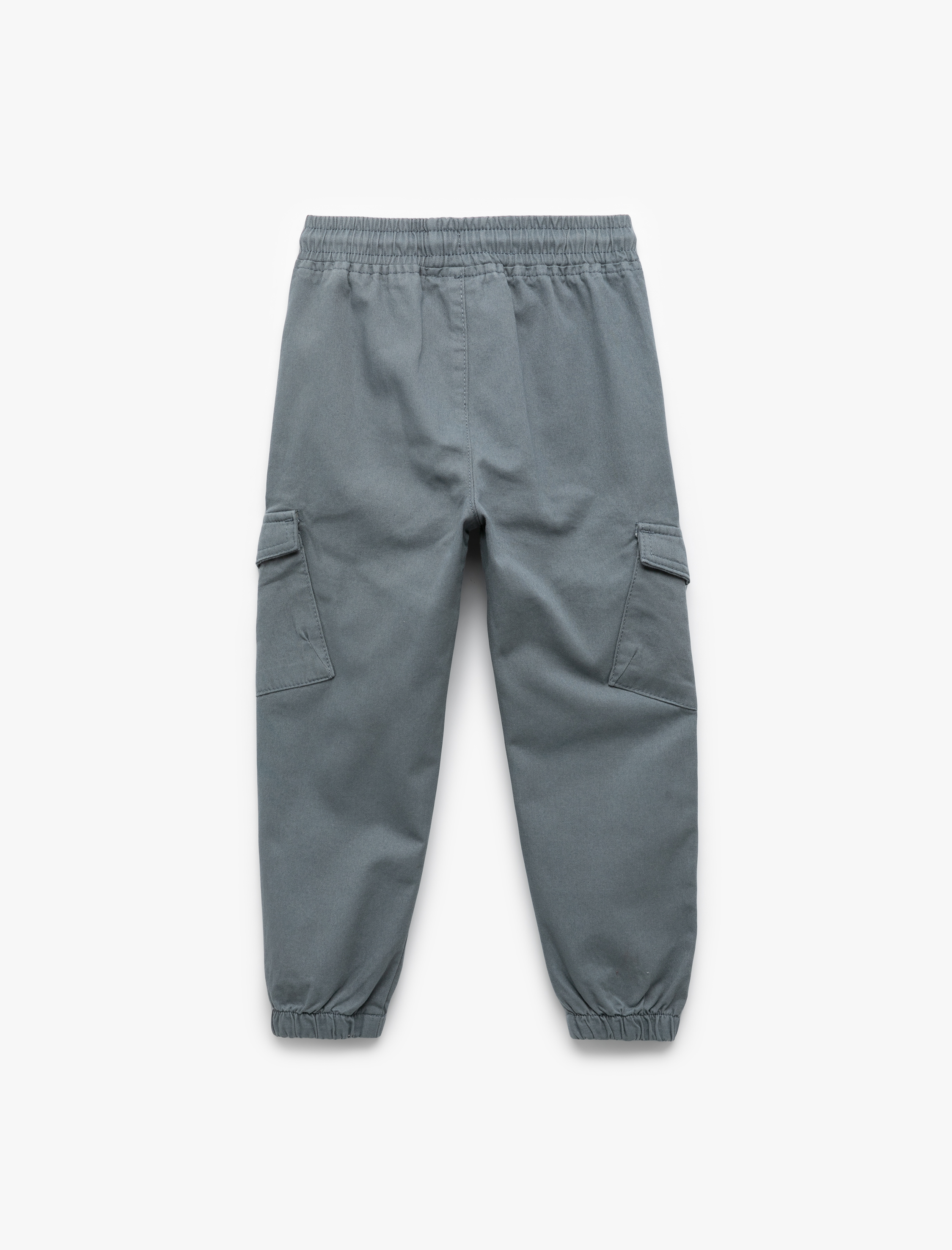  Erkek Bebek Pamuklu Gabardin Beli Bağcıklı Kargo Cepli Jogger Pantolon