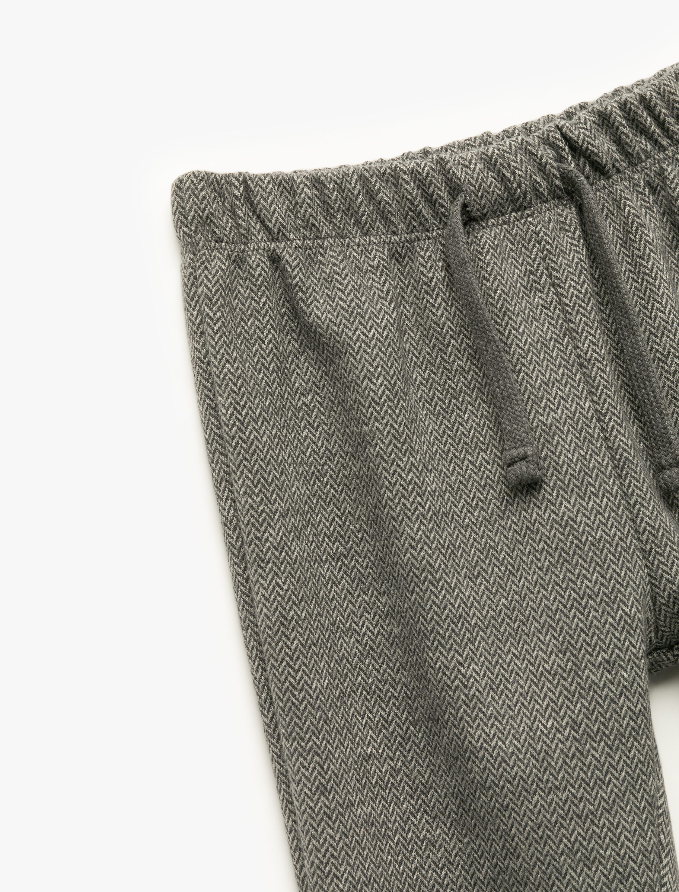  Erkek Bebek Desenli Viskon Karışımlı Beli Bağcıklı Pantolon