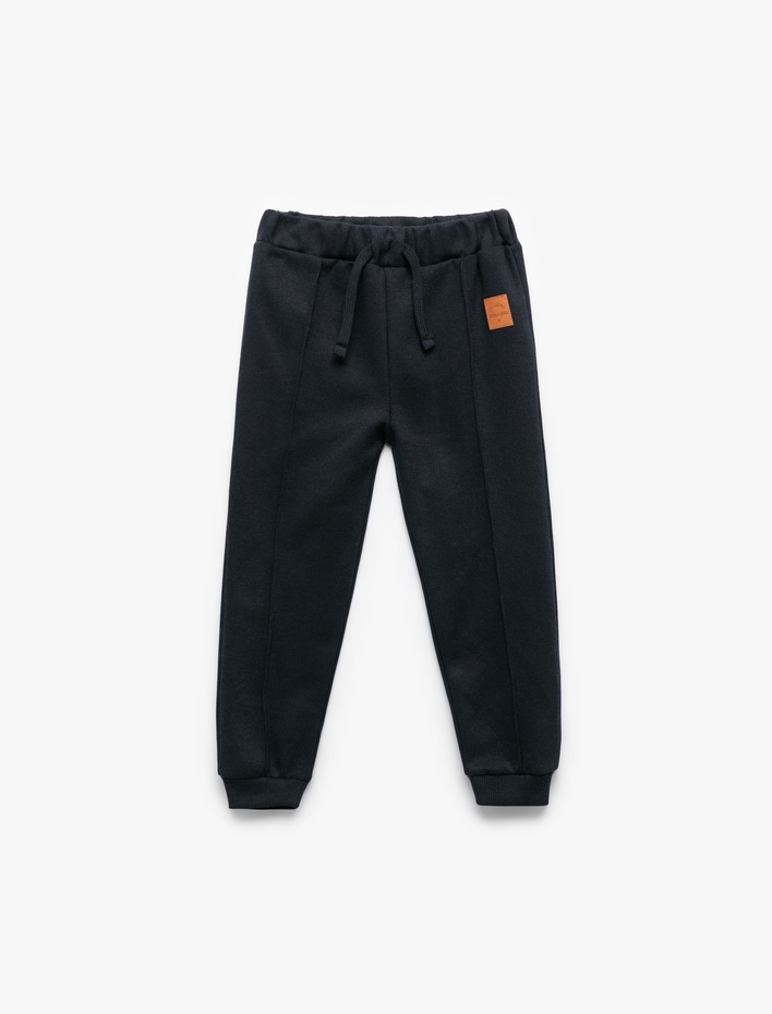 Erkek Bebek Beli lastikli Cepli Basic Jogger Eşofman Altı
