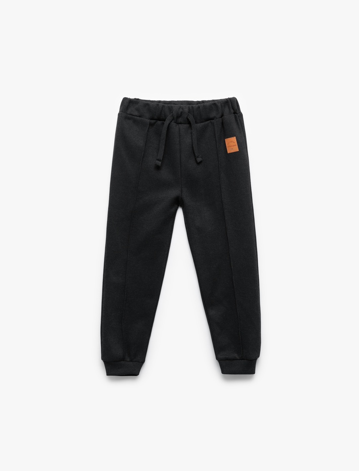 Erkek Bebek Beli lastikli Cepli Basic Jogger Eşofman Altı