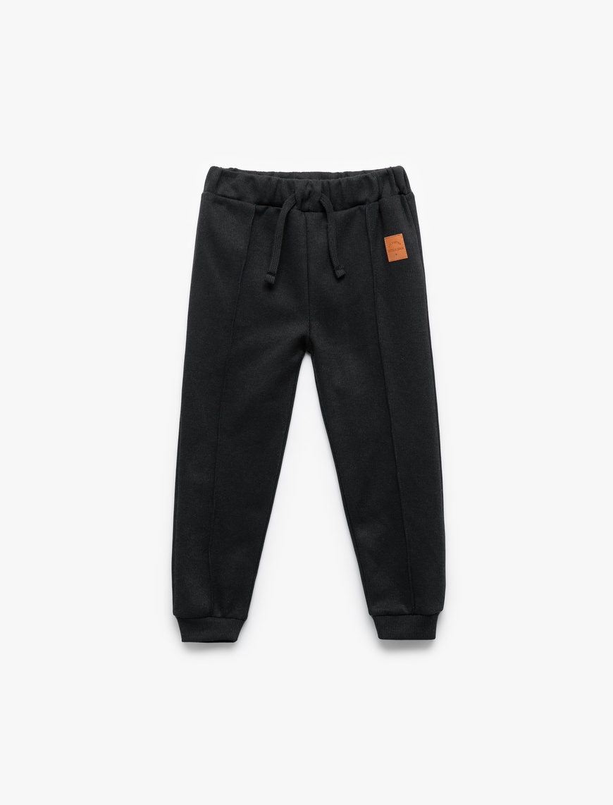  Erkek Bebek Beli lastikli Cepli Basic Jogger Eşofman Altı