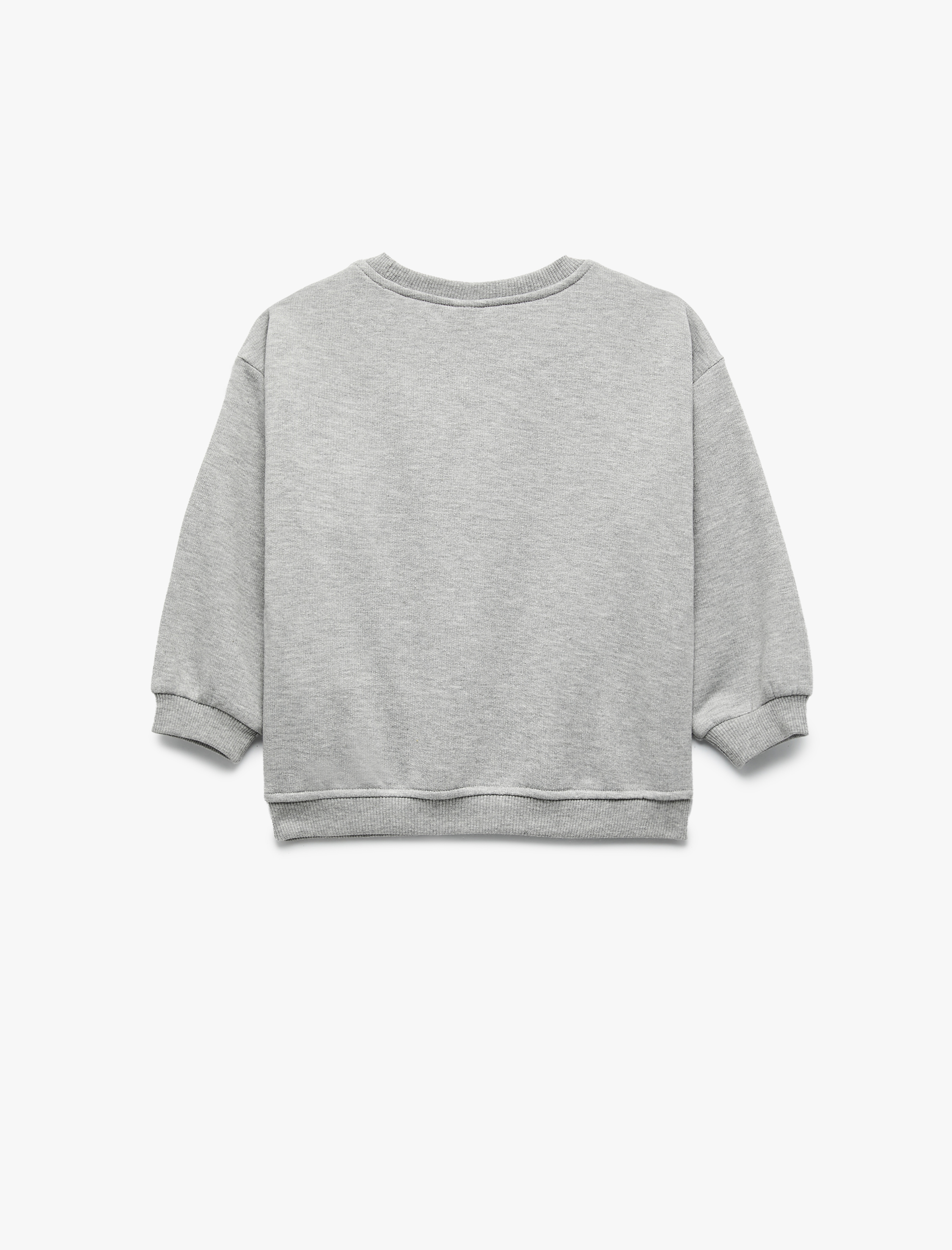  Kız Bebek Şardonlu Uzun Kollu Bisiklet Yaka Fiyonklu Baskılı Sweatshirt