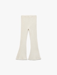 Viskon Karışımlı Kaşkorse Slim Fit İspanyol Paça Pantolon