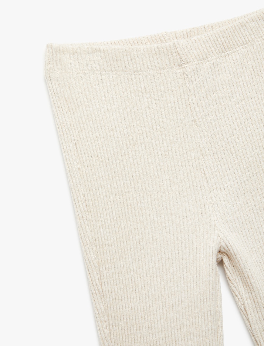  Kız Çocuk Viskon Karışımlı Kaşkorse Slim Fit İspanyol Paça Pantolon