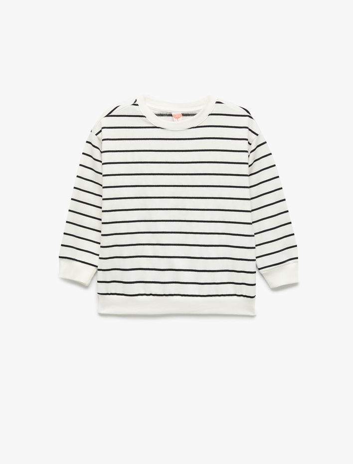 Erkek Bebek Şardonlu Uzun Kollu Bisiklet Yaka Sweatshirt