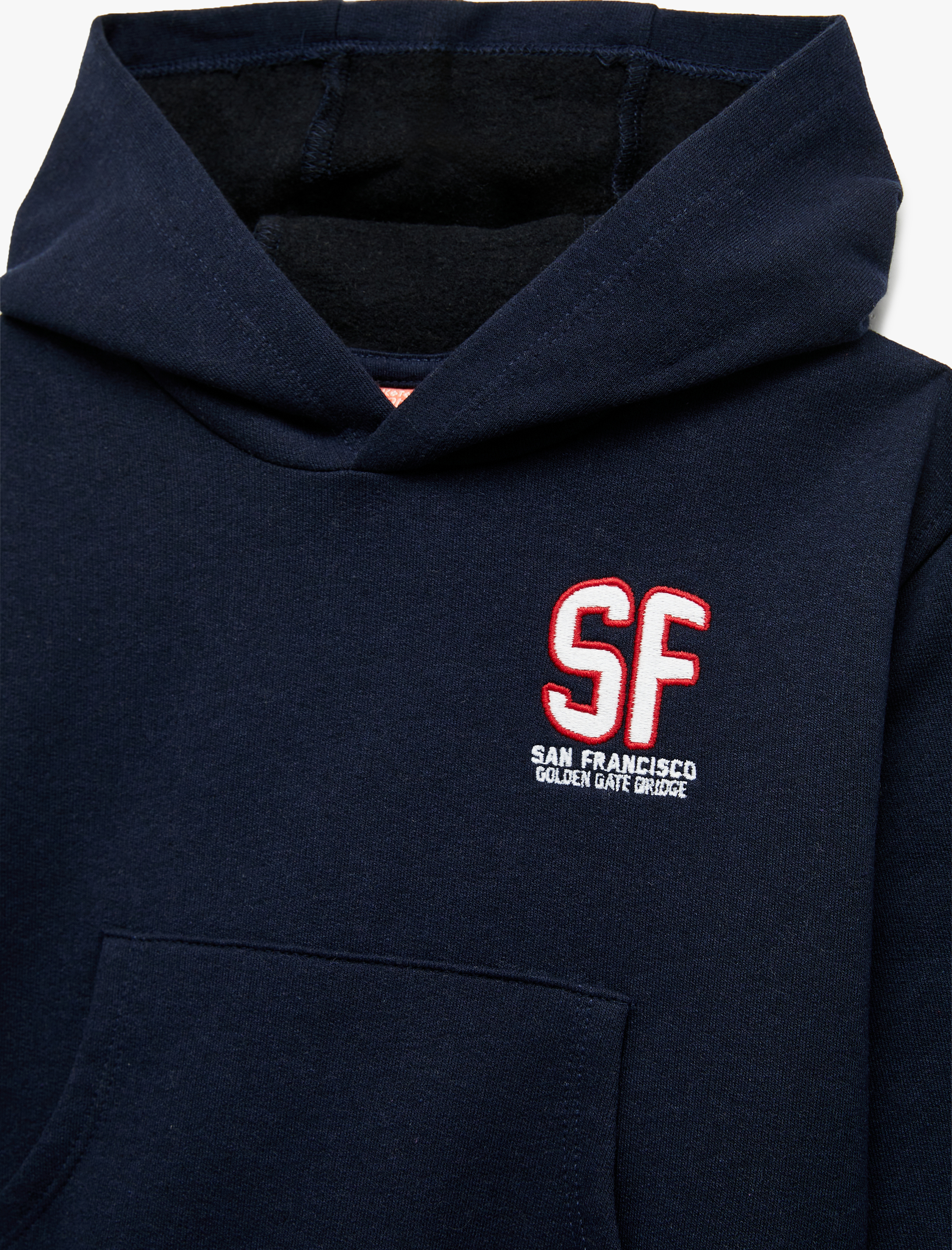  Erkek Bebek Şardonlu Uzun Kollu Kanguru Cepli Baskılı Kapüşonlu Sweatshirt