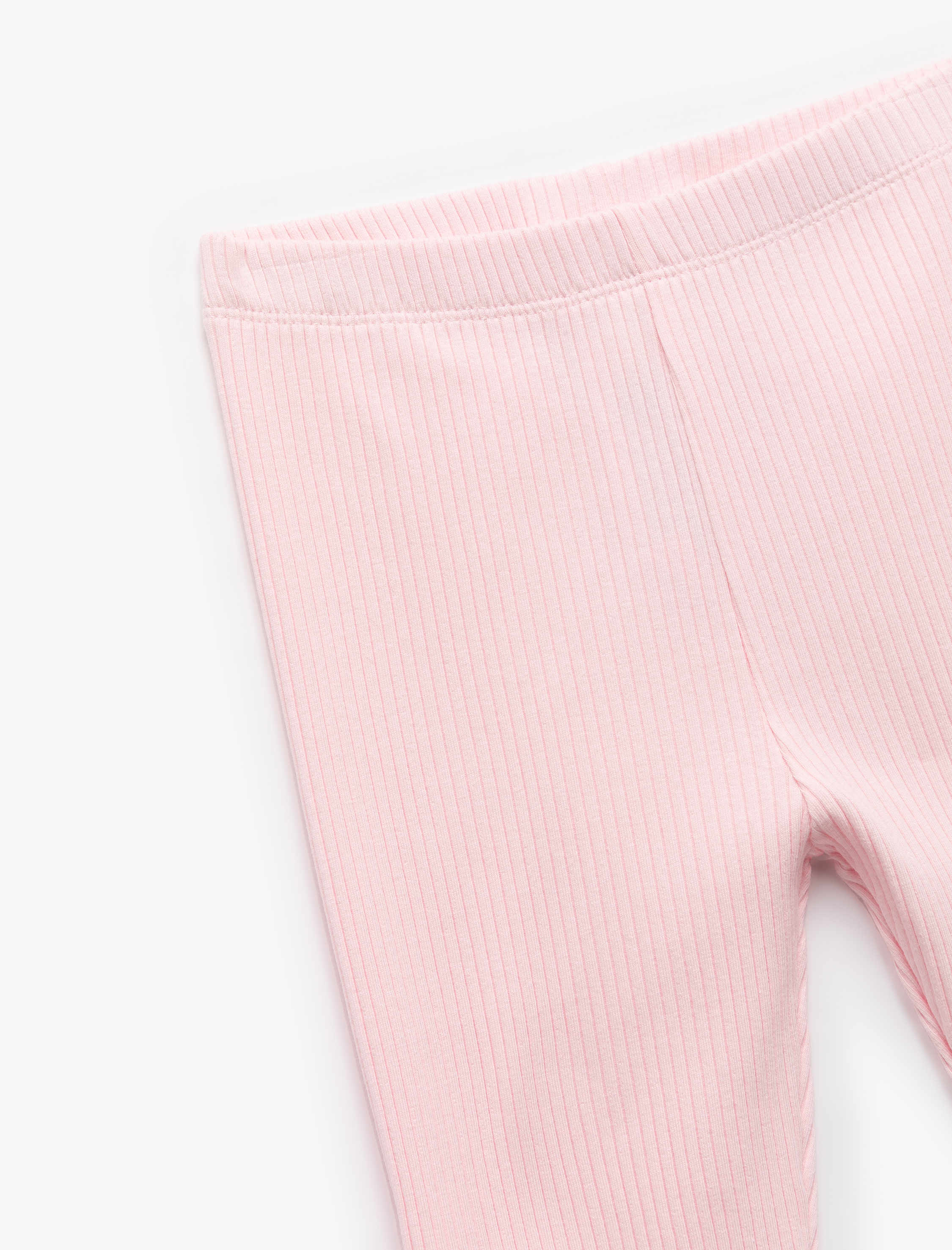  Kız Bebek Pamuklu Beli Lastikli Ribanalı Basic Uzun Tayt