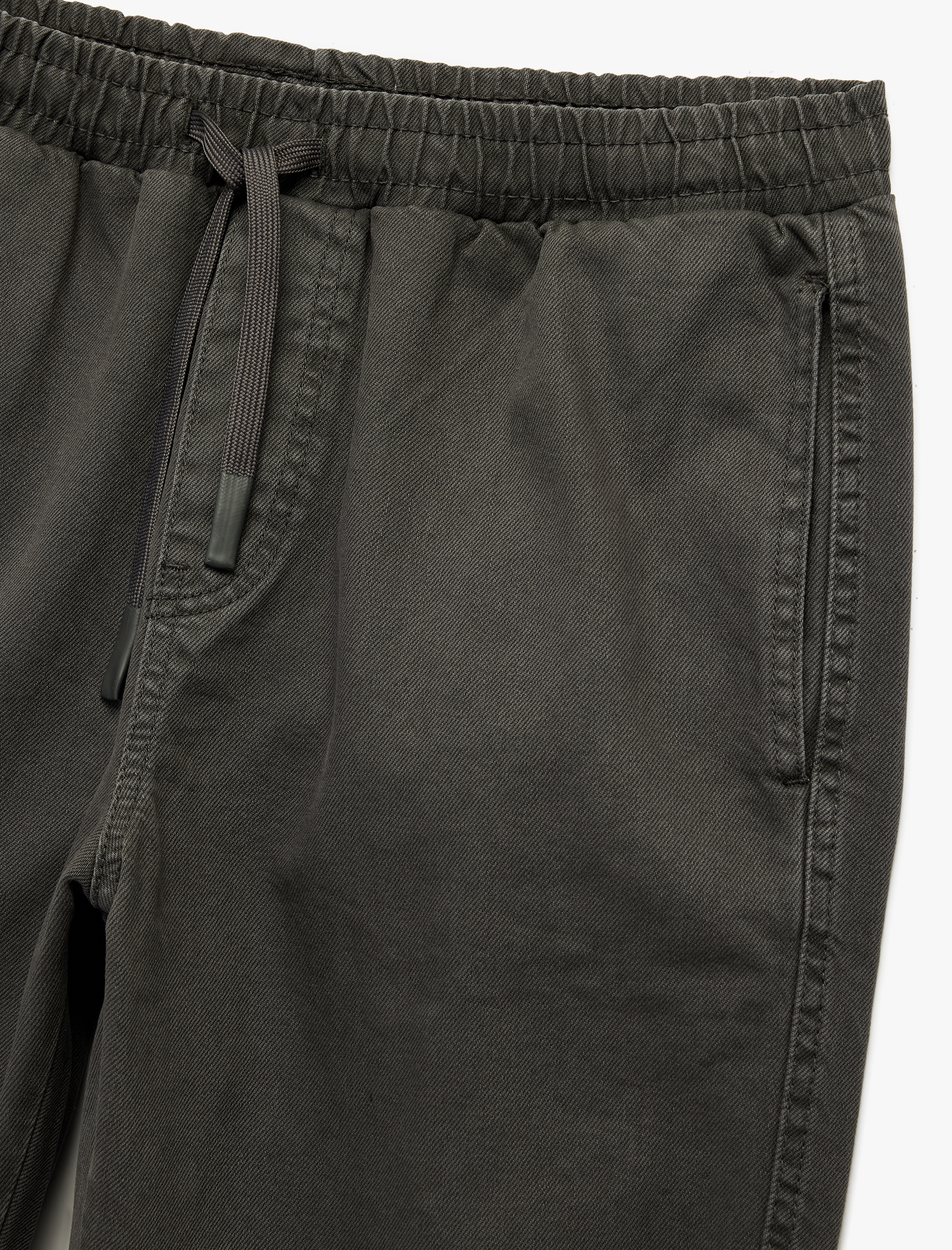   Cep Detaylı Pamuklu Straight Fit Beli Bağcıklı Rahat Kesim Gabardin Pantolon