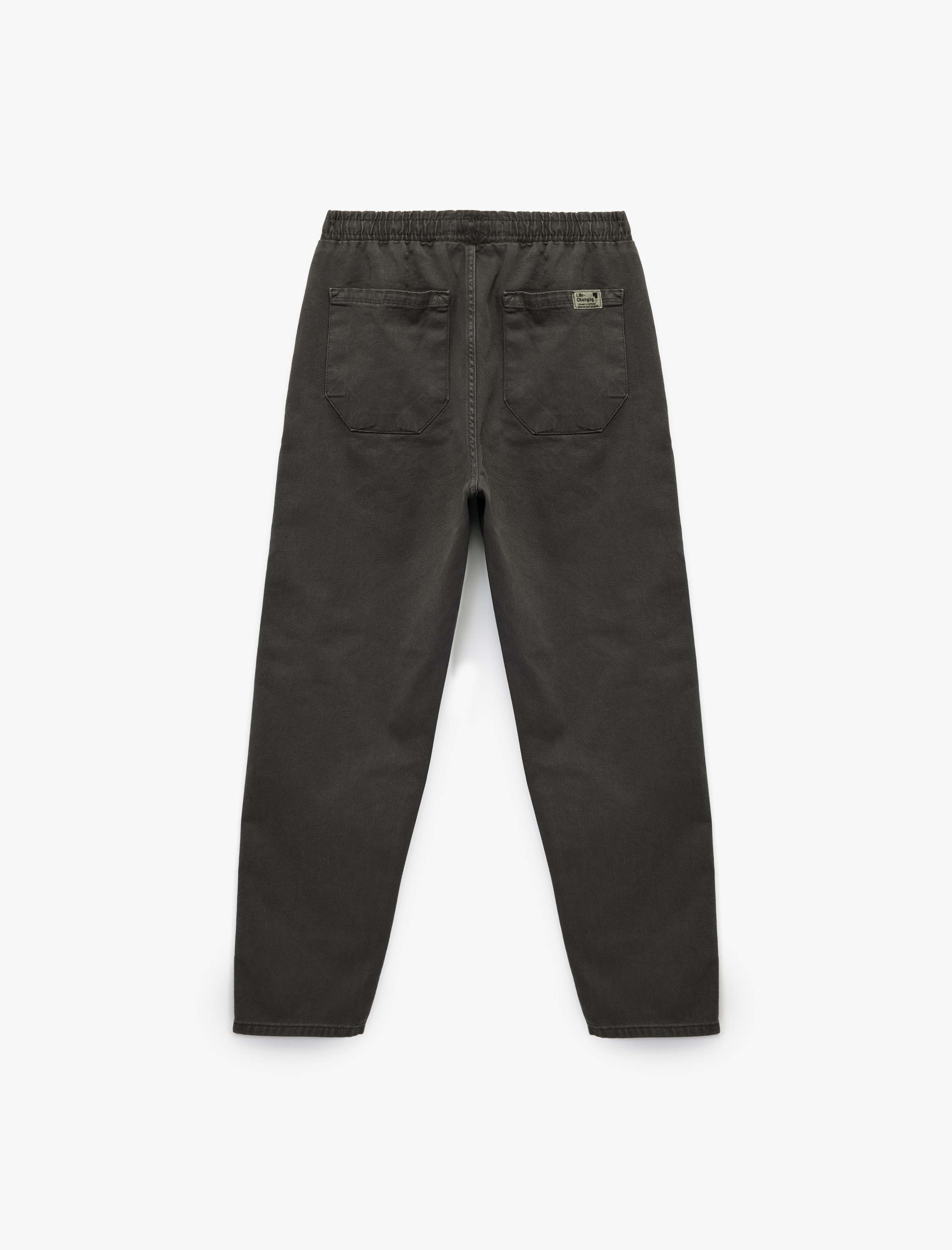   Cep Detaylı Pamuklu Straight Fit Beli Bağcıklı Rahat Kesim Gabardin Pantolon