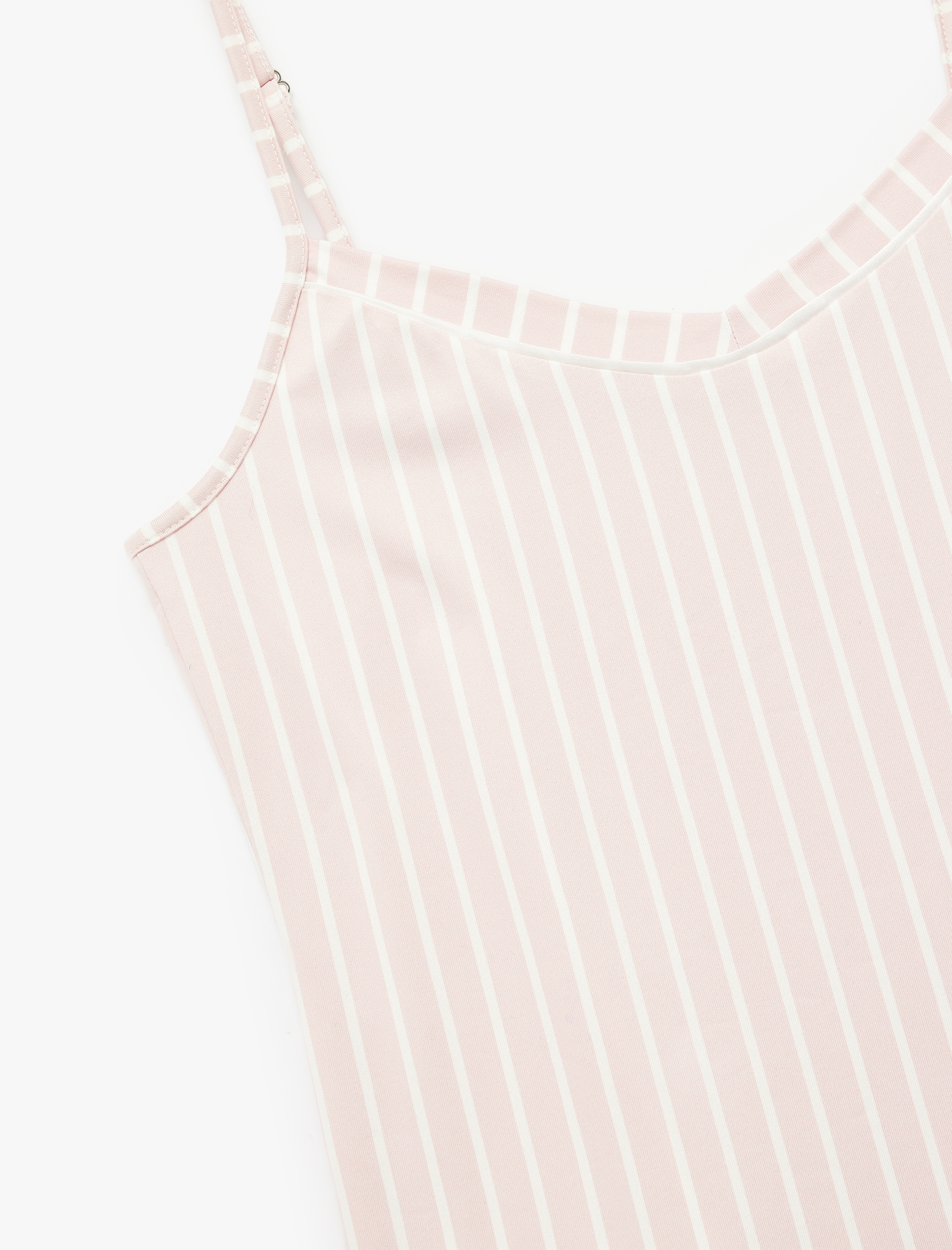 Rahat Kalıp V Yaka İnce Askılı Pijama Üstü