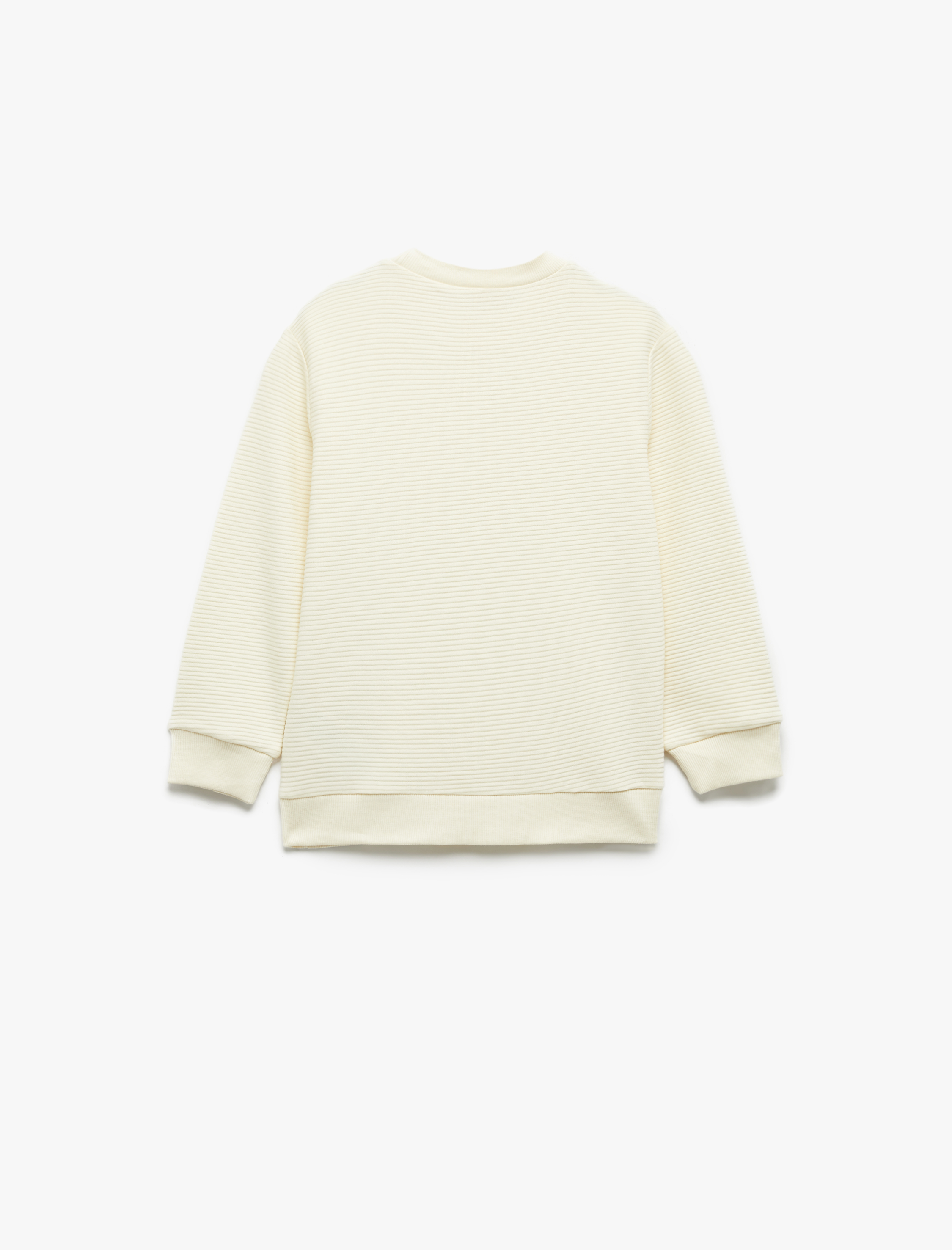  Erkek Çocuk Pamuklu Uzun Kollu Bisiklet Yaka Basic Sweatshirt