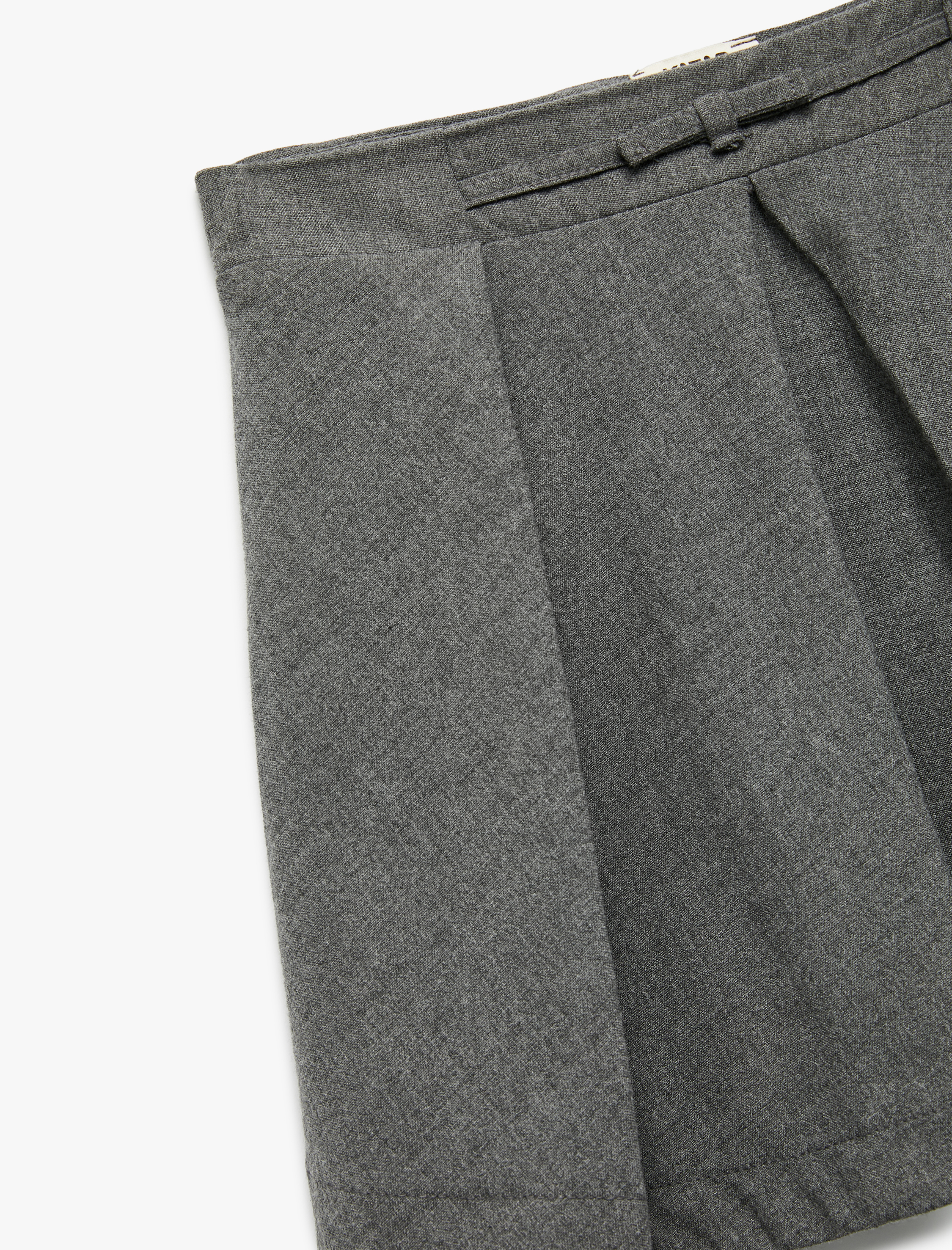  Kız Çocuk Fiyonklu Viskon Karışımlı Kalın Pileli Mini Etek