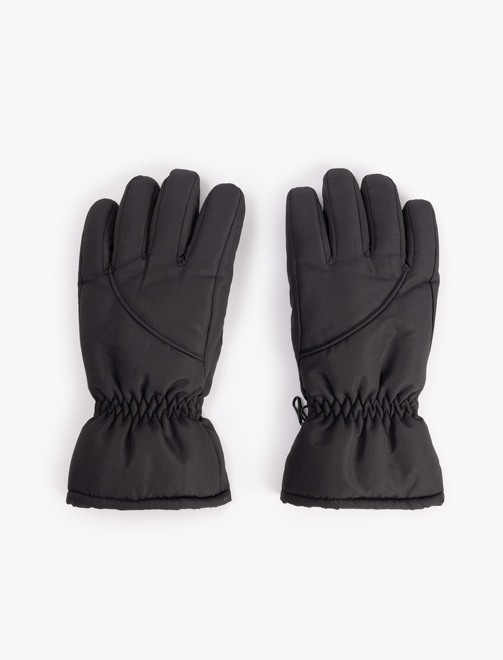 Erkek Kaydırmaz Özellikli Dikiş Detaylı Kayak Eldiveni