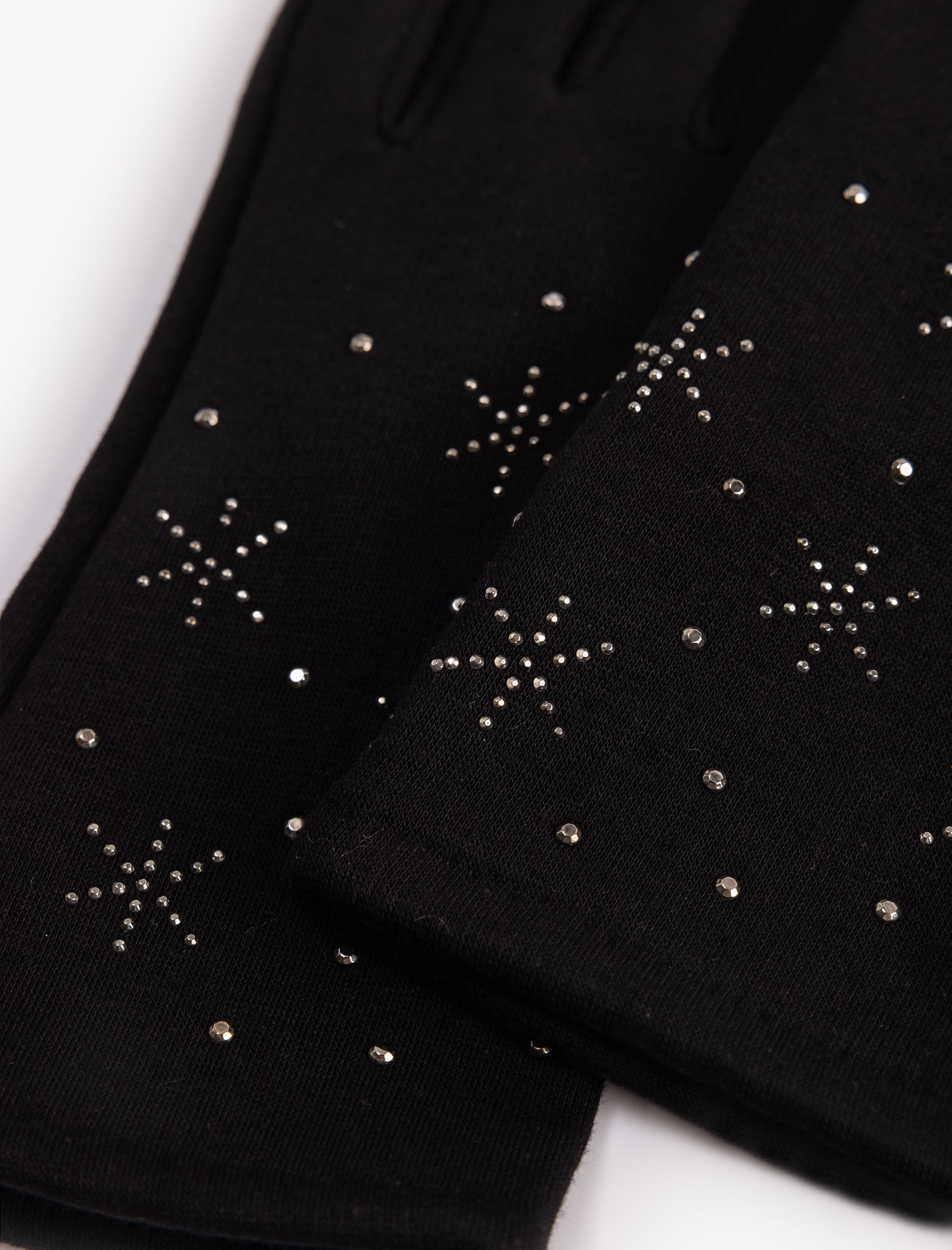  Kadın Taş Detaylı Kış Temalı Eldiven