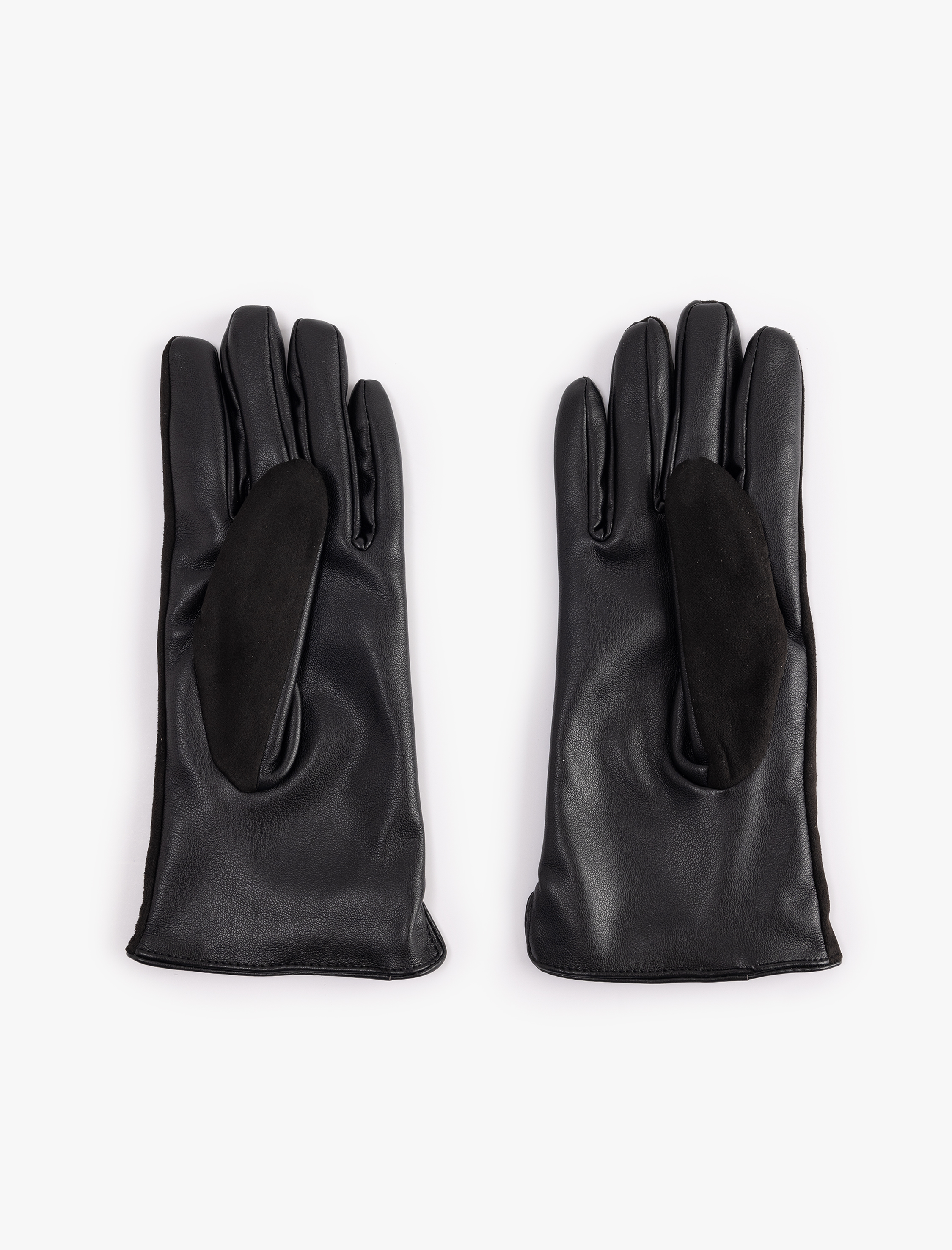  Kadın Suni Deri Süet Görünümlü Eldiven