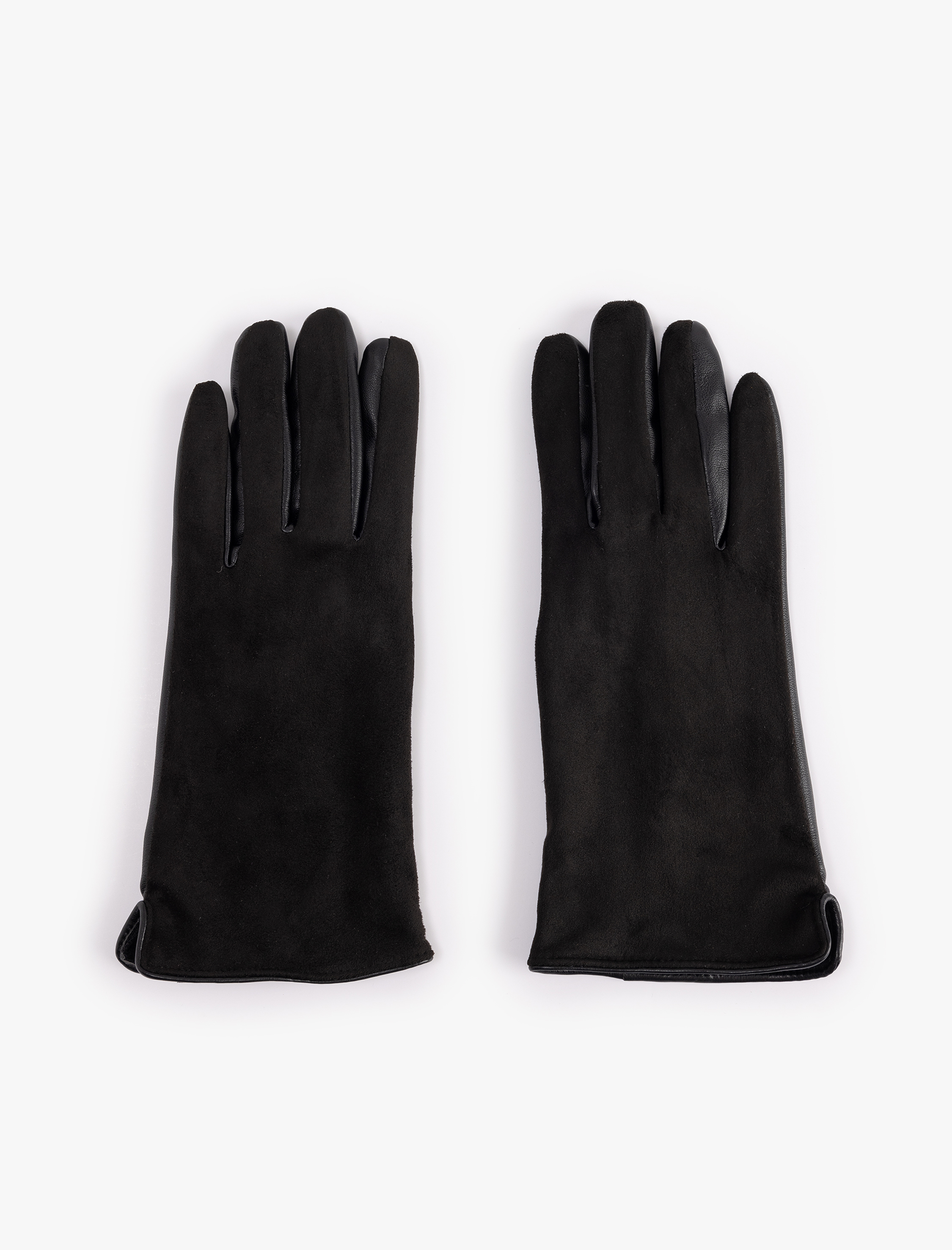  Kadın Suni Deri Süet Görünümlü Eldiven