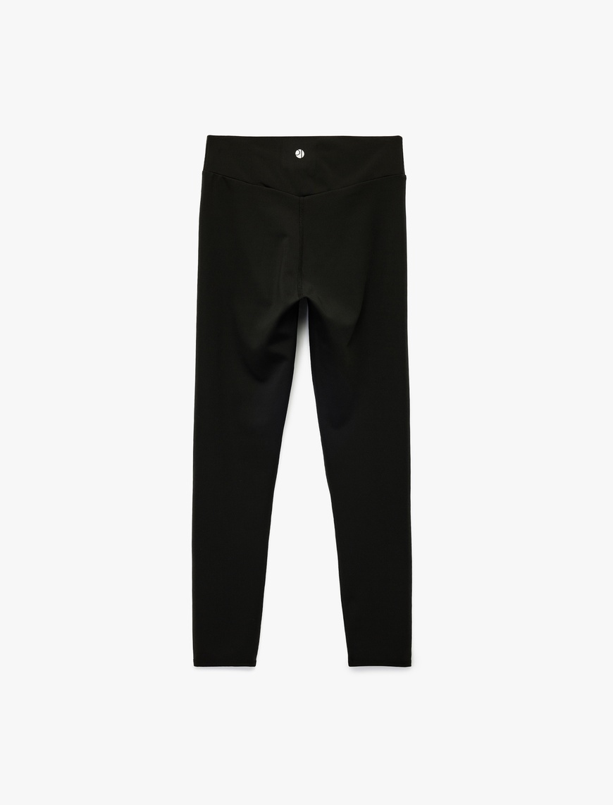   Yüksek Bel Kemer Detaylı Slim Fit Spor Tayt