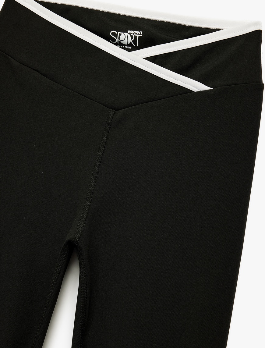   Yüksek Bel Kemer Detaylı Slim Fit Spor Tayt