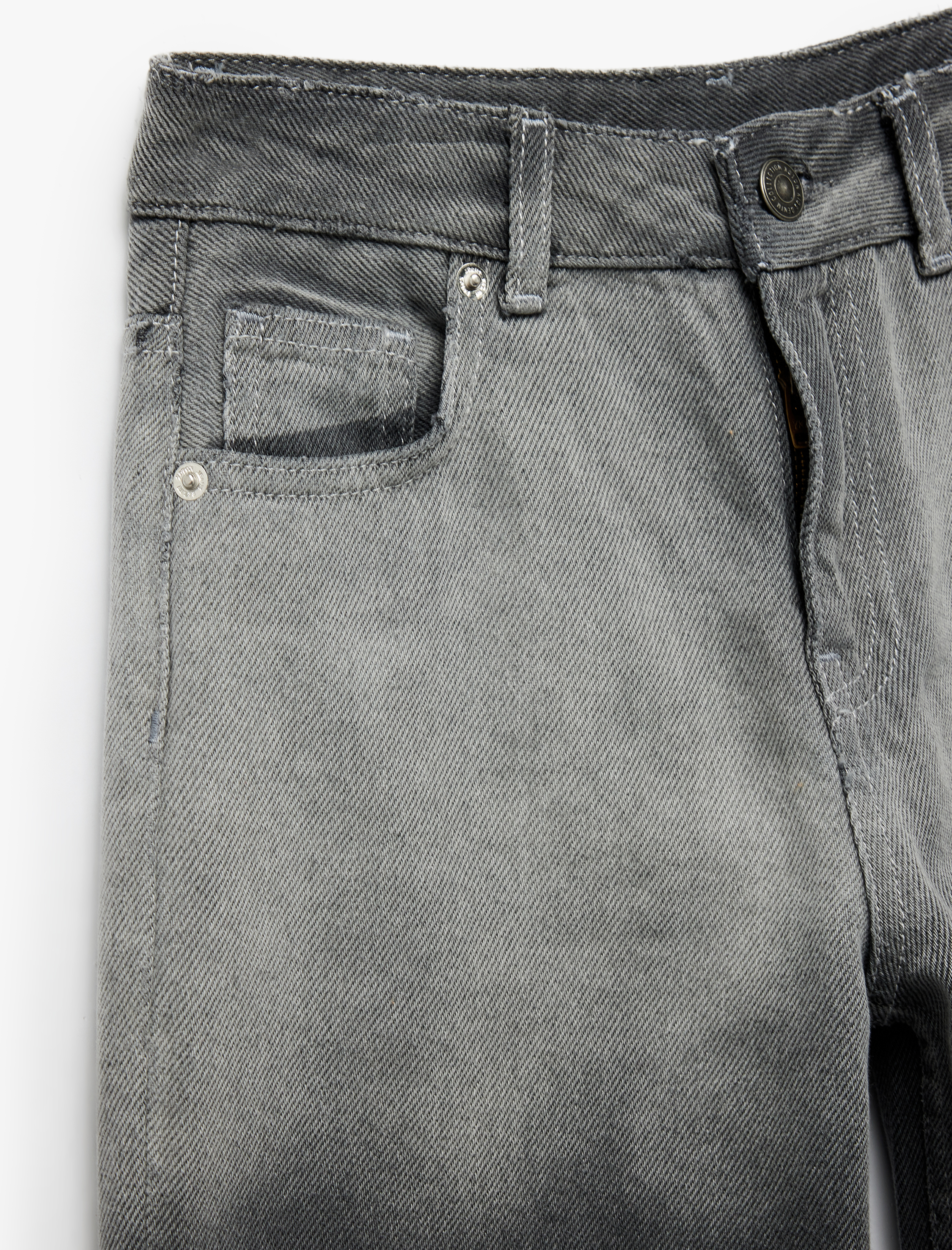  Kız Çocuk Pamuklu Cepli Wide Leg Jean Pantolon