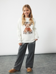 Pamuklu Cepli Wide Leg Jean Pantolon