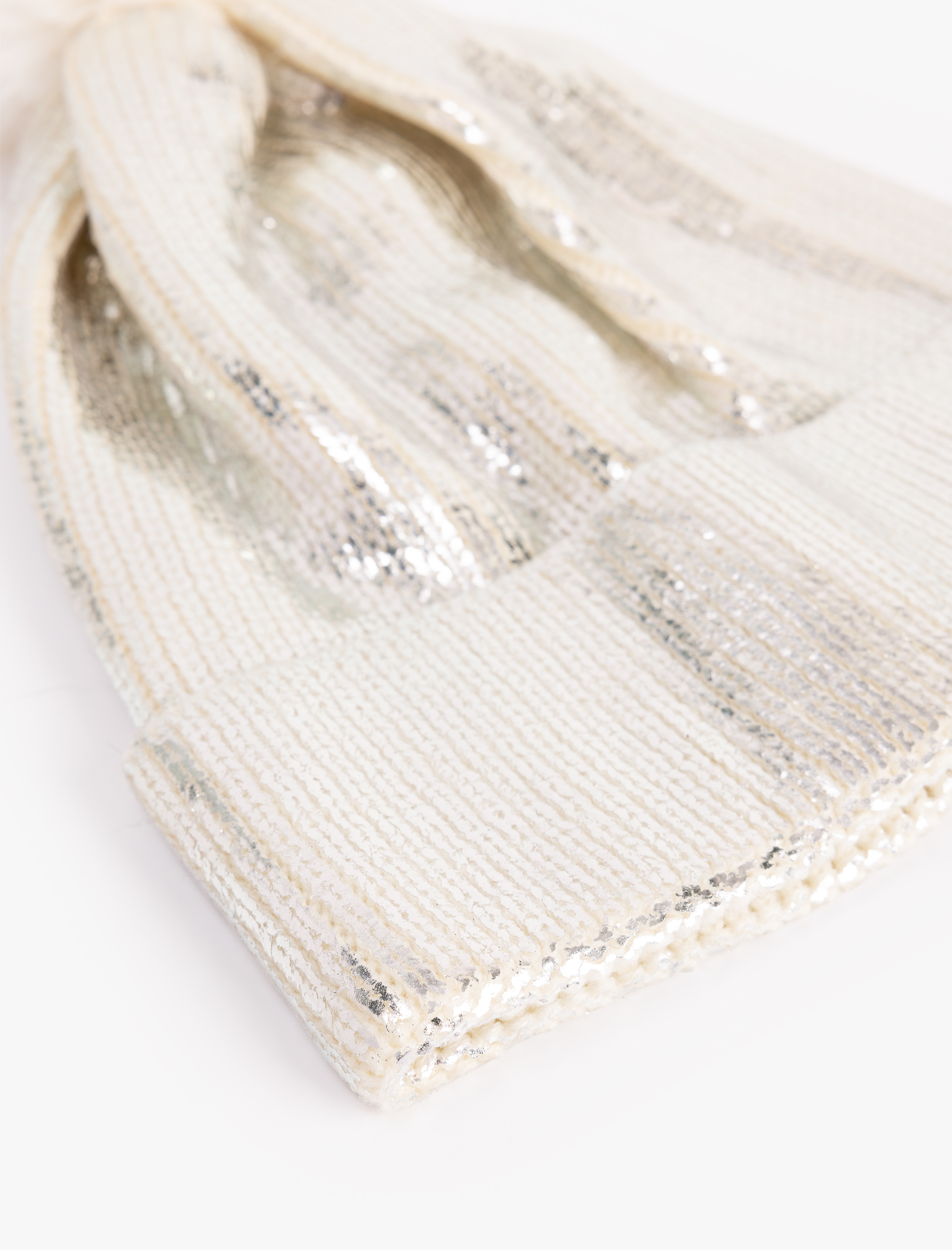  Kadın Ponponlu Payetli Triko Parlak Katlı Bere