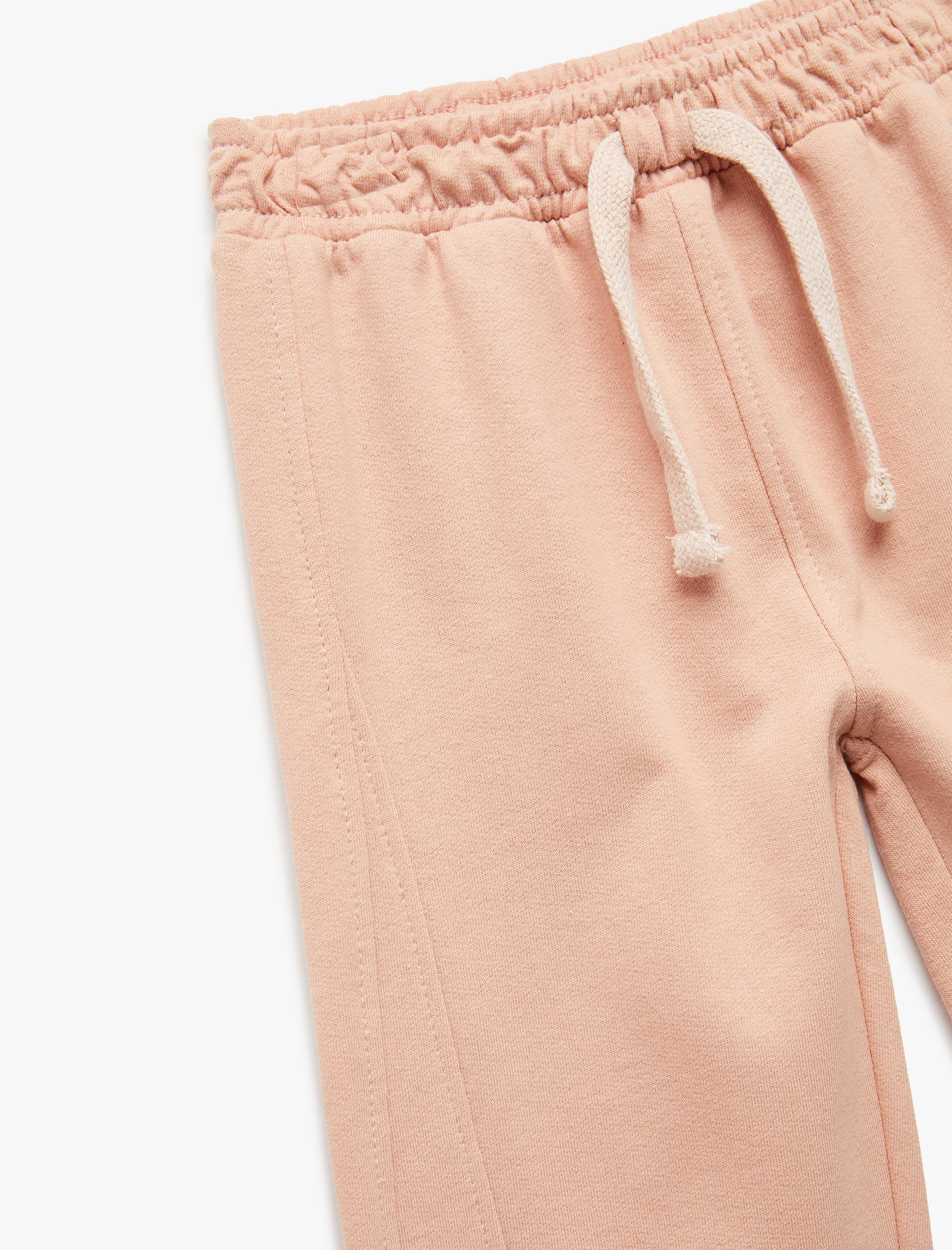  Kız Bebek Şardonlu Beli Bağlamalı Pamuklu Basic Eşofman Altı