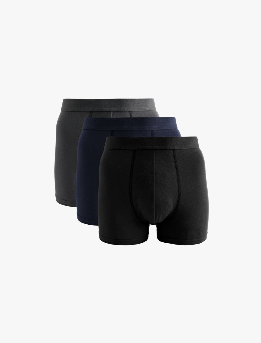   Pamuklu Basic 3'lü Boxer Seti