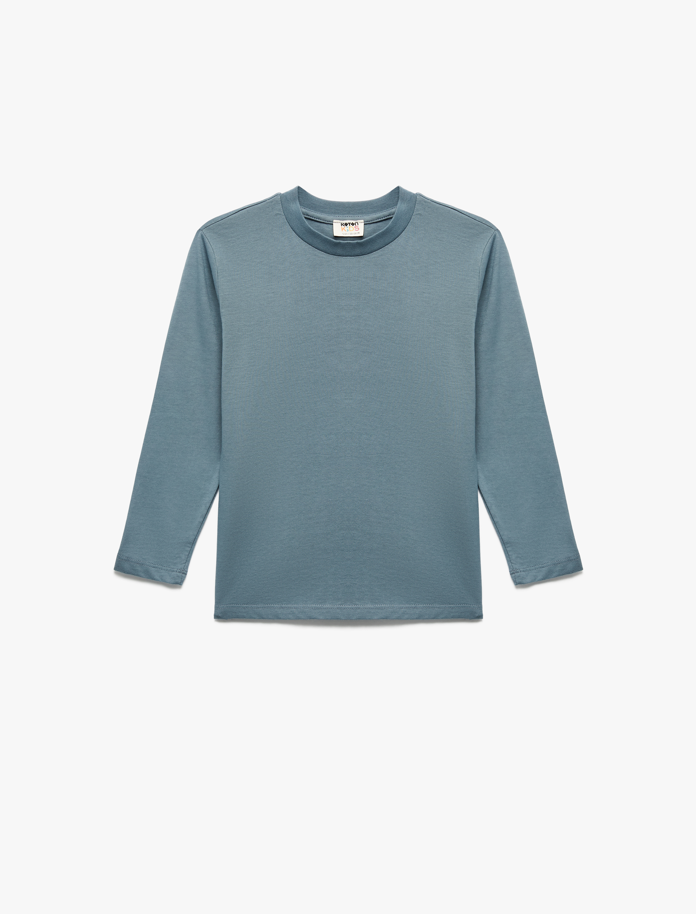  Erkek Çocuk Uzun Kollu Bisiklet Yaka Pamuklu 5'li Tişört Seti