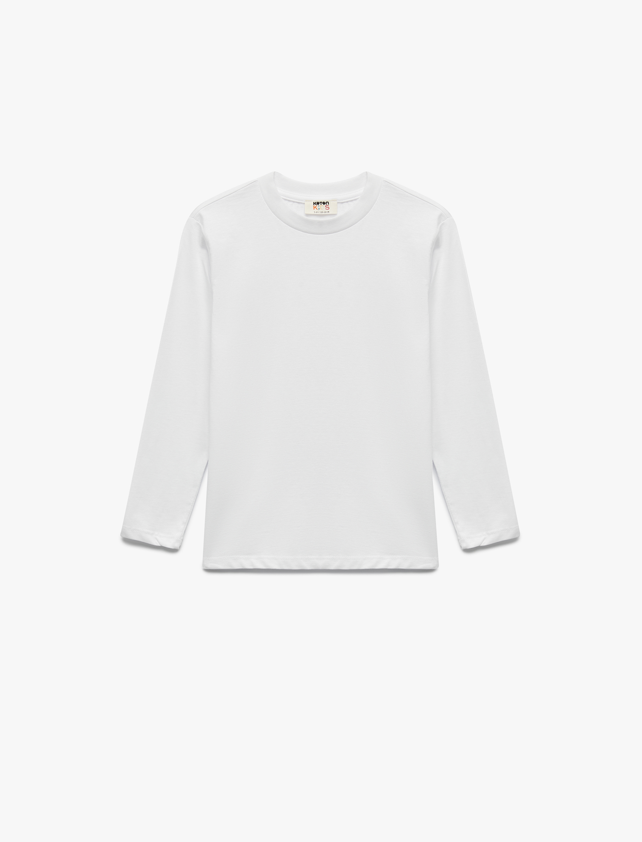  Erkek Çocuk Uzun Kollu Bisiklet Yaka Pamuklu 5'li Tişört Seti