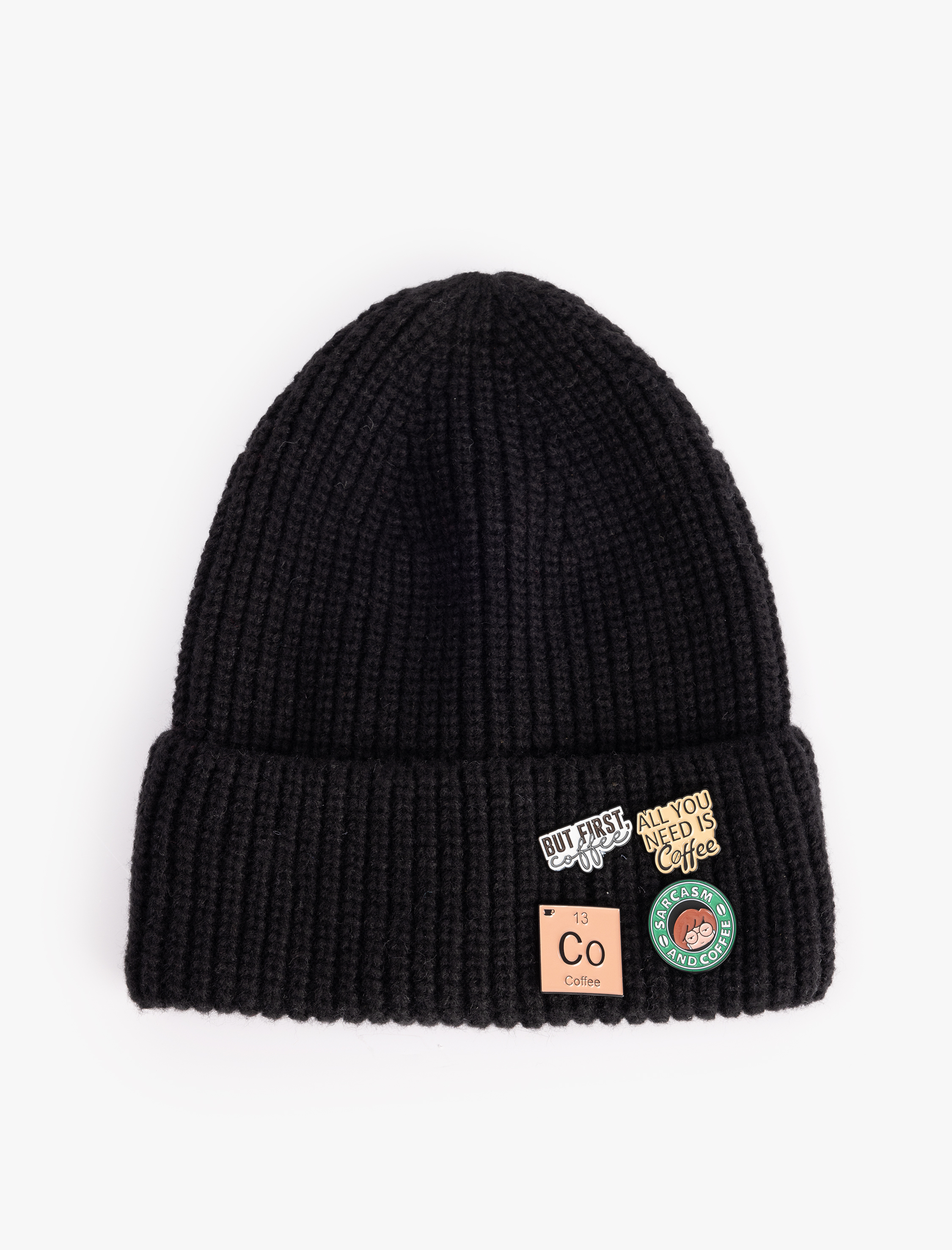  Erkek Çok Renkli Broş Detaylı Katlı Bere