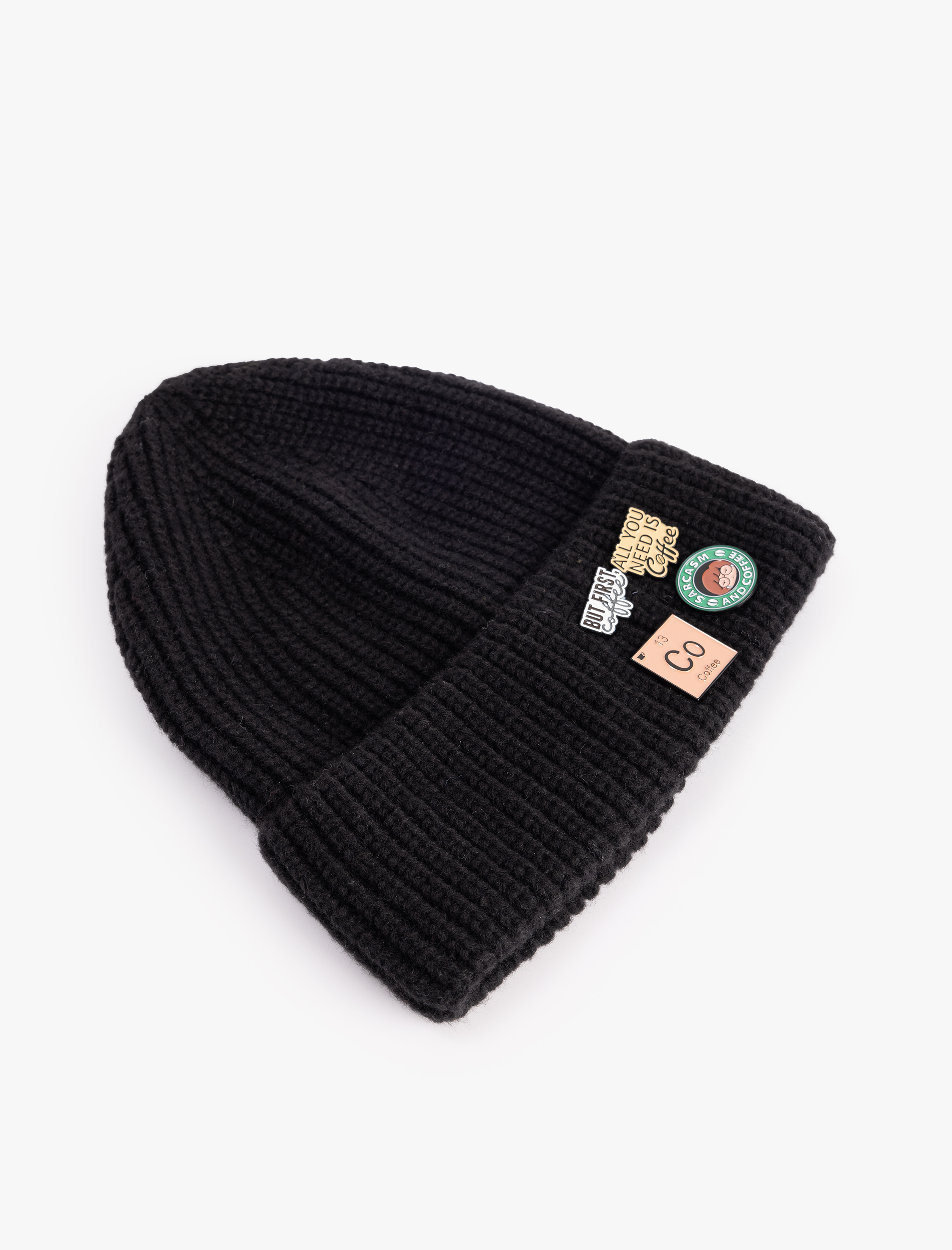  Erkek Çok Renkli Broş Detaylı Katlı Bere