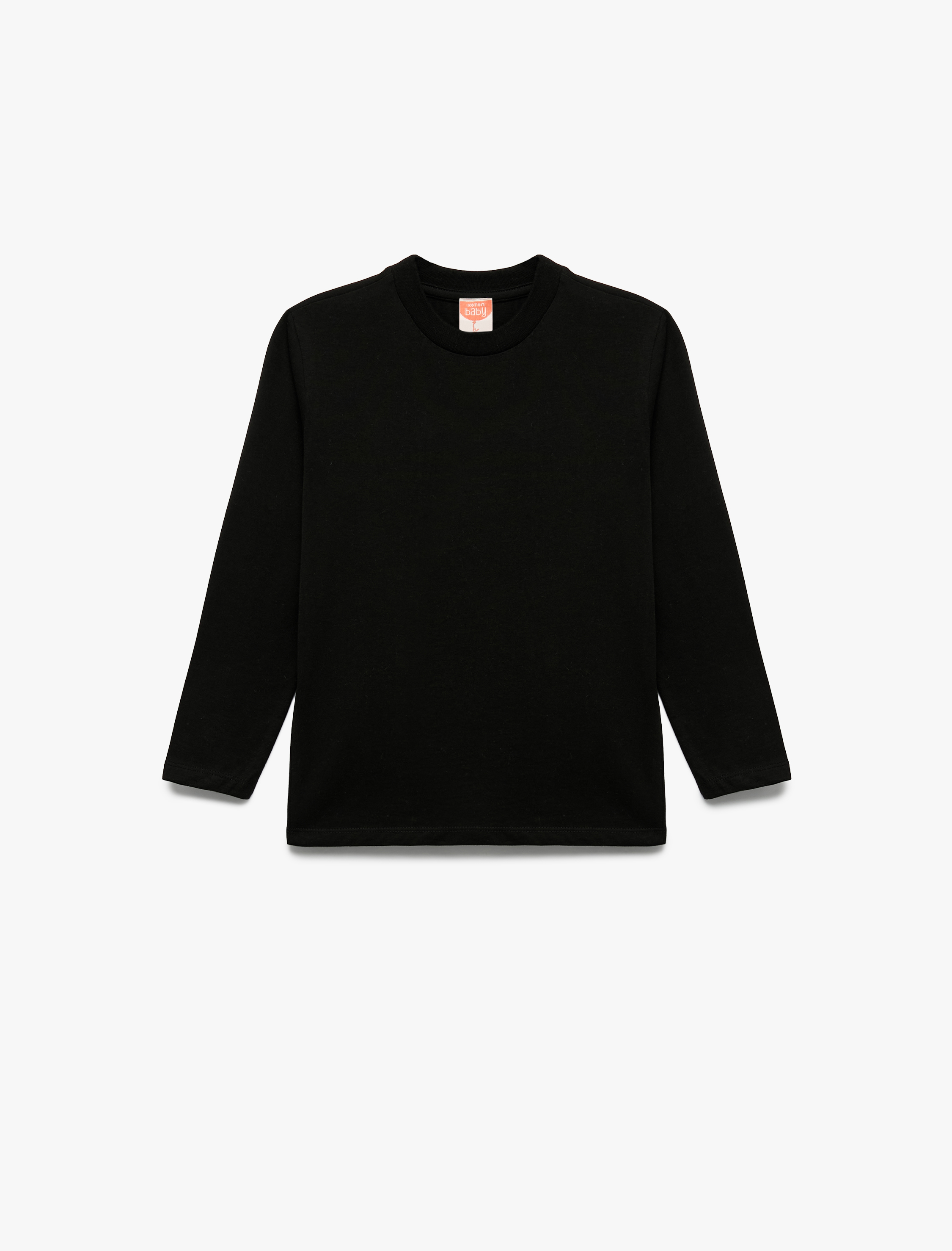  Erkek Bebek Uzun Kollu Bisiklet Yaka Pamuklu 5'li Tişört Seti