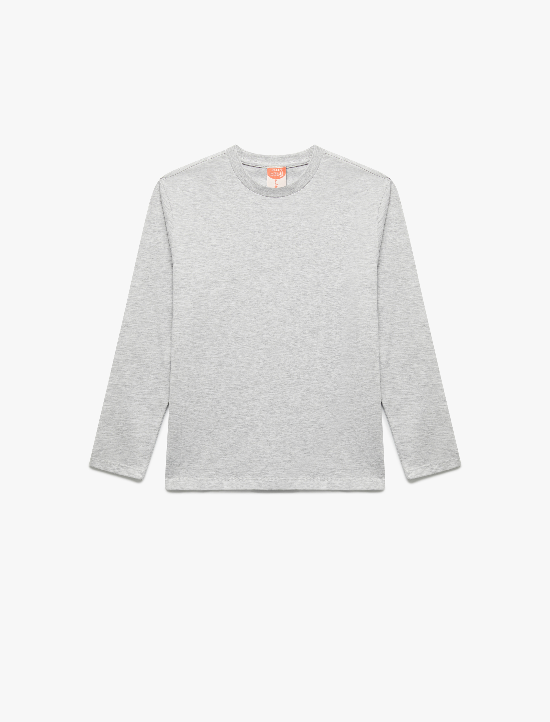  Erkek Bebek Uzun Kollu Bisiklet Yaka Pamuklu 5'li Tişört Seti