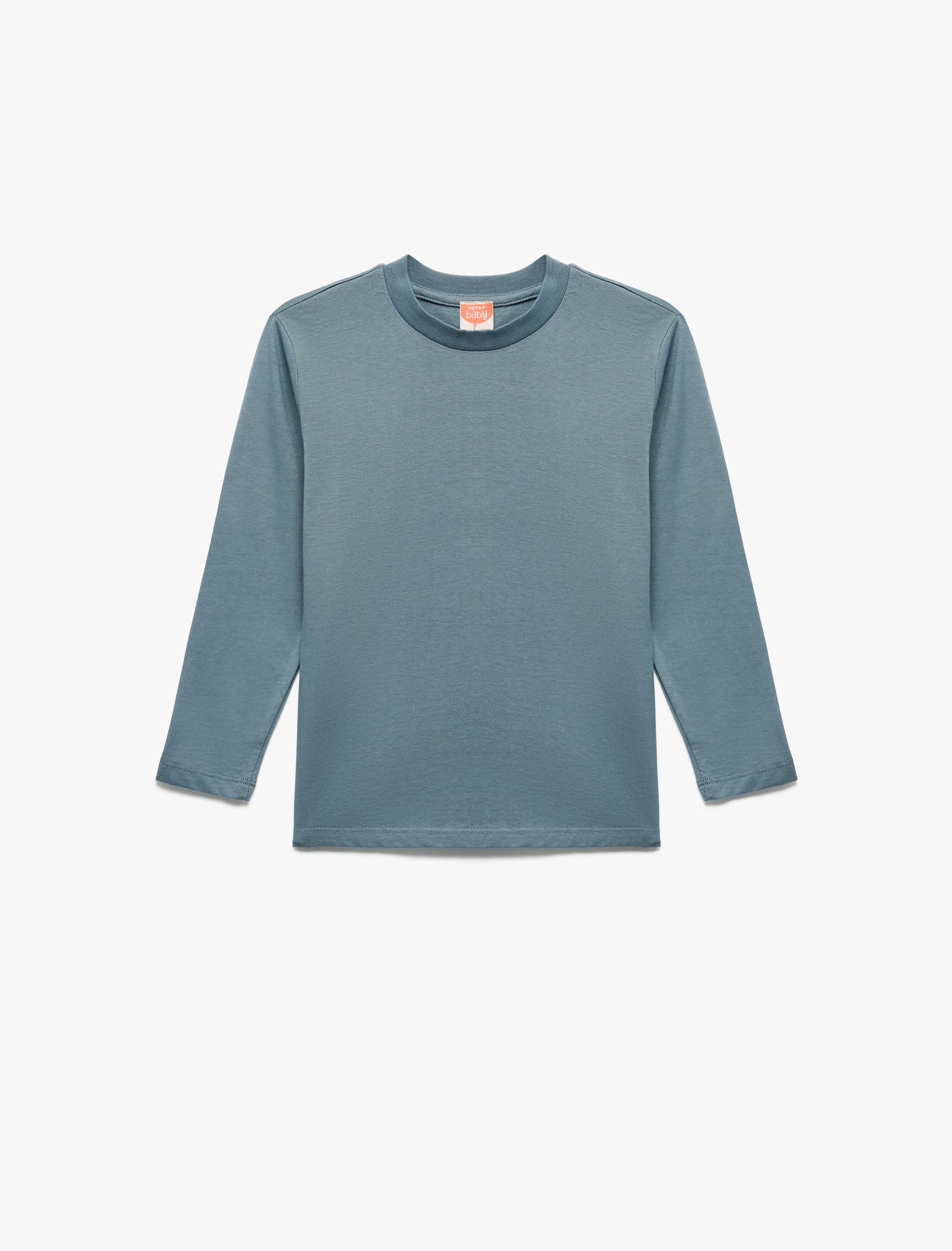  Erkek Bebek Uzun Kollu Bisiklet Yaka Pamuklu 5'li Tişört Seti