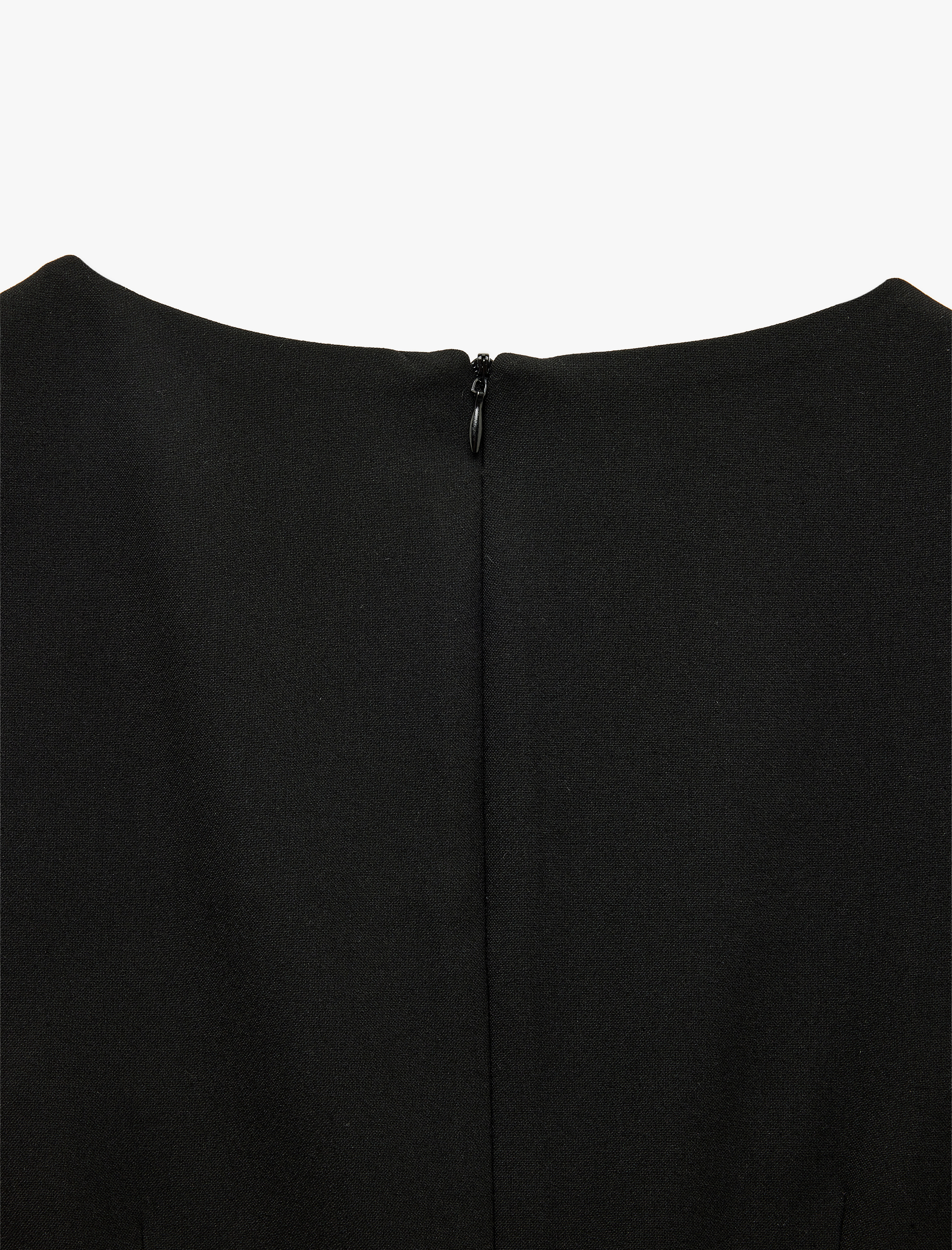   Slim Fit Kolsuz Bisiklet Yaka Kemerli Midi Boy Kalem Elbise